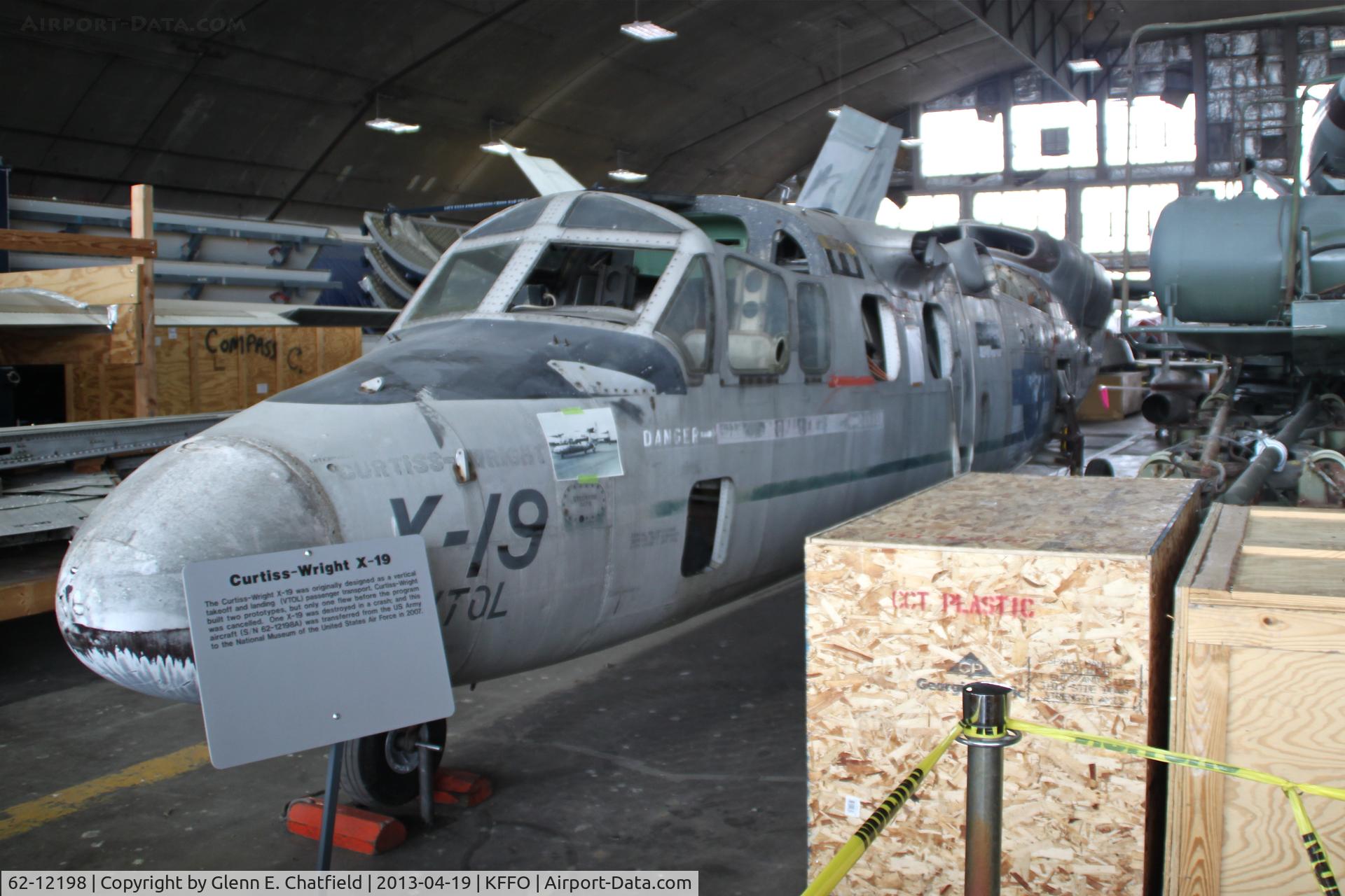62-12198, 1965 Curtiss-Wright X-19A C/N Not found 62-12198, In the restoration facility