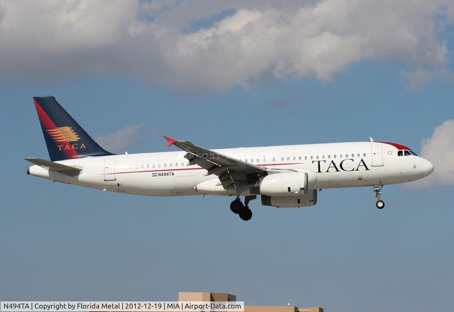 N494TA, 2007 Airbus A320-233 C/N 3042, Taca A320