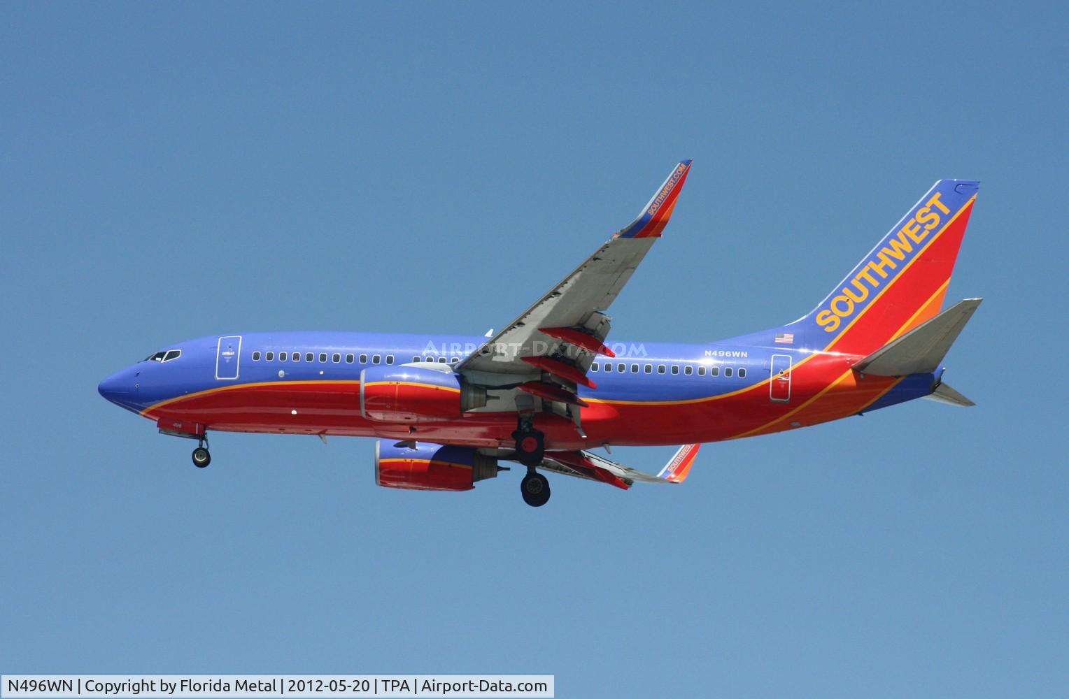 N496WN, 2004 Boeing 737-7H4 C/N 32478, Southwest 737