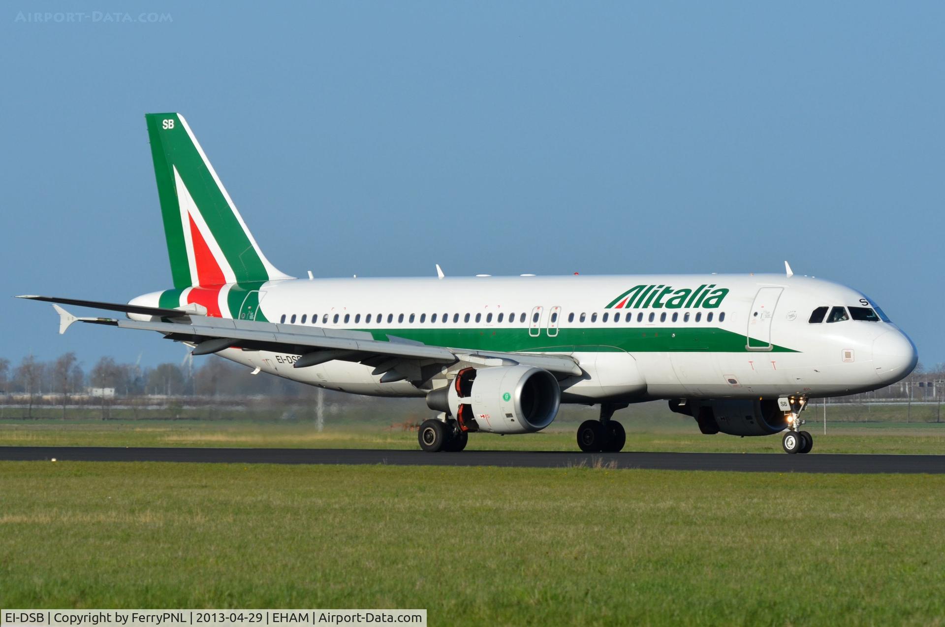 EI-DSB, 2006 Airbus A320-216 C/N 2932, Alitalia A320 landed