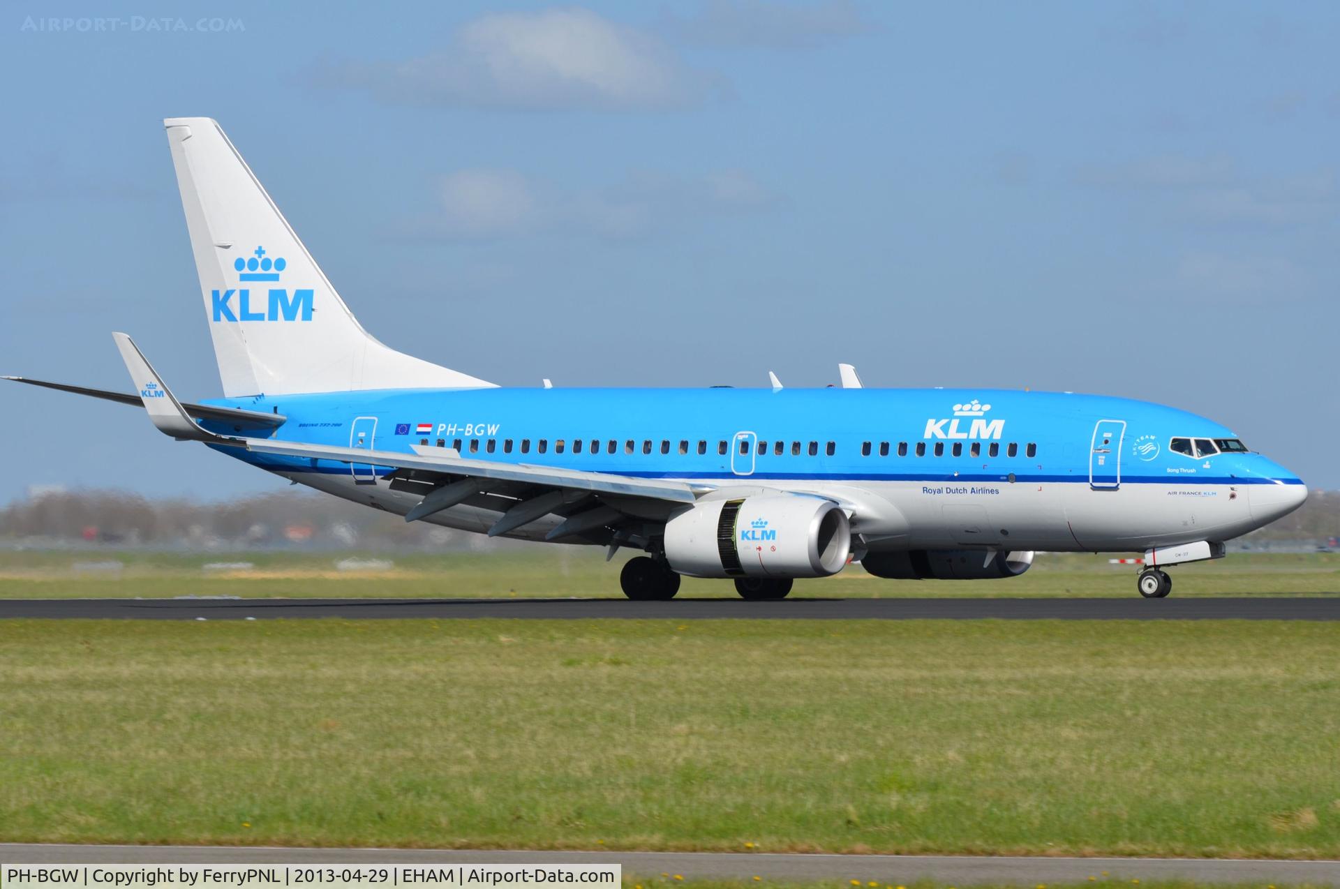 PH-BGW, 2011 Boeing 737-7K2 C/N 38128, KLM B737 back in AMS