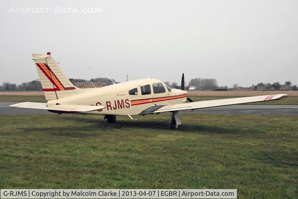 G-RJMS, 1978 Piper PA-28R-201 Cherokee Arrow III C/N 28R-7837059, Piper PA-28R-201 Arrow III at The Real Aeroplane Club's Spring Fly-In, Breighton Airfield, April 2013.
