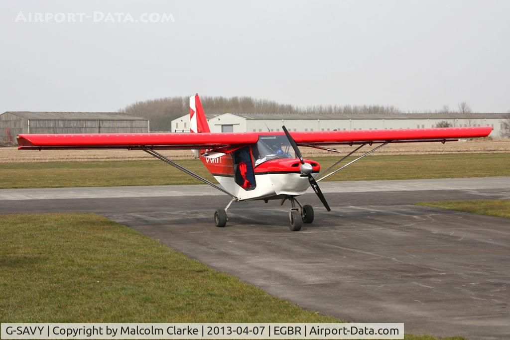 G-SAVY, 2009 ICP MXP-740 Savannah VG Jabiru(1) C/N BMAA/HB/499, ICP MXP-740 Savannah VG Jabiru at The Real Aeroplane Club's Spring Fly-In, Breighton Airfield, April 2013.