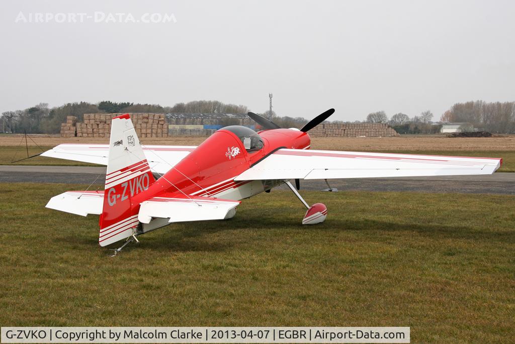 G-ZVKO, 2000 Zivko Edge 360 C/N 1, Zivko Edge 360 at The Real Aeroplane Club's Spring Fly-In, Breighton Airfield, April 2013.