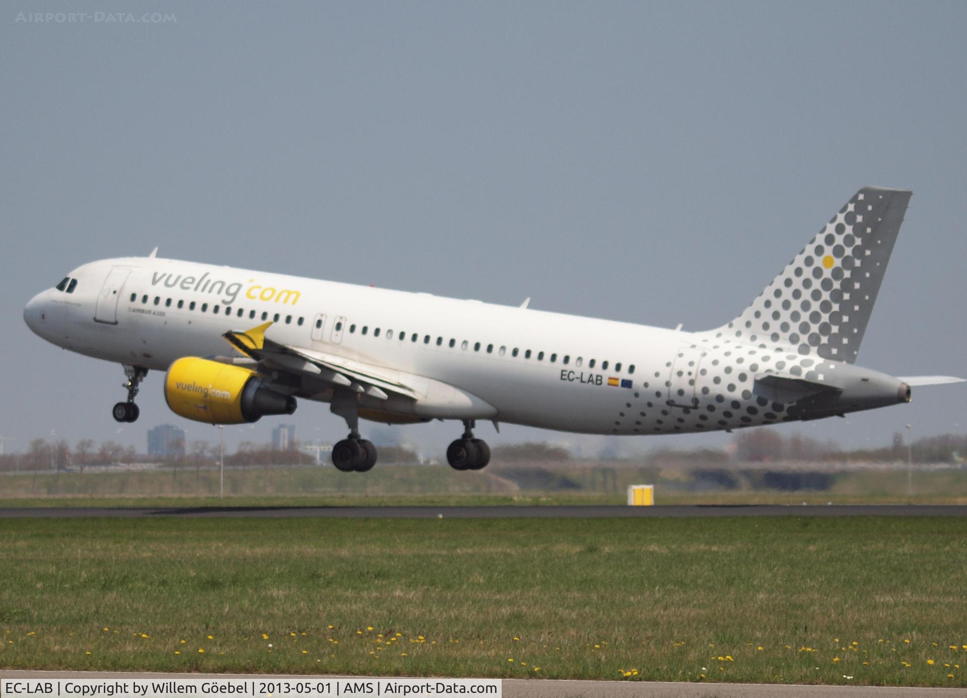 EC-LAB, 2006 Airbus A320-214 C/N 2761, Take off from runway 36L of Schiphol Airport