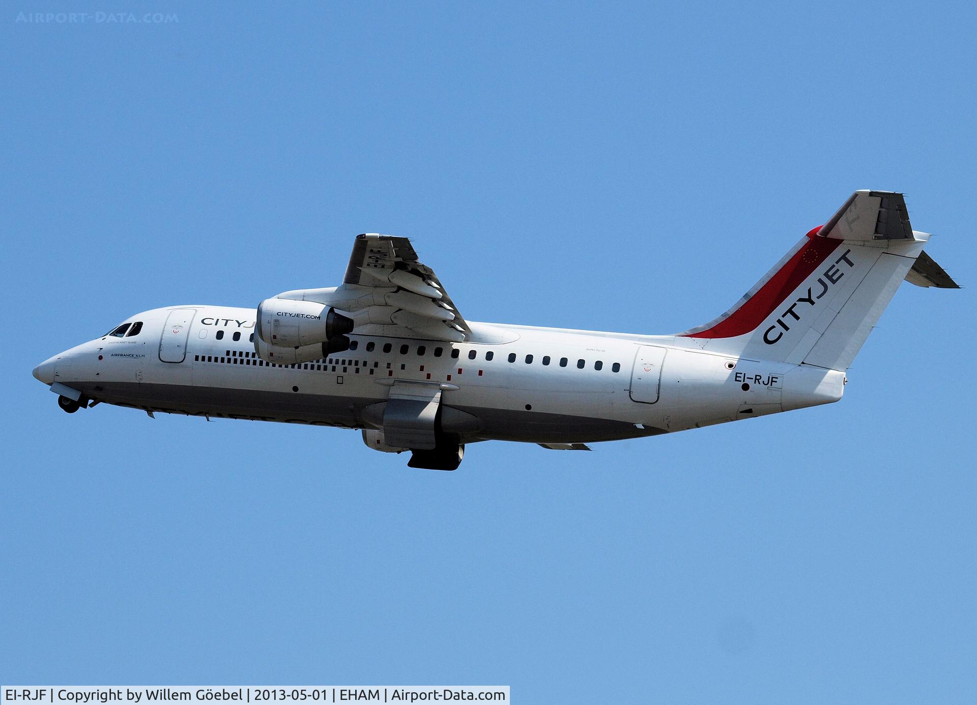 EI-RJF, 1998 British Aerospace Avro 146-RJ85A C/N E2337, Take off from runway 36L of Schiphol Airport