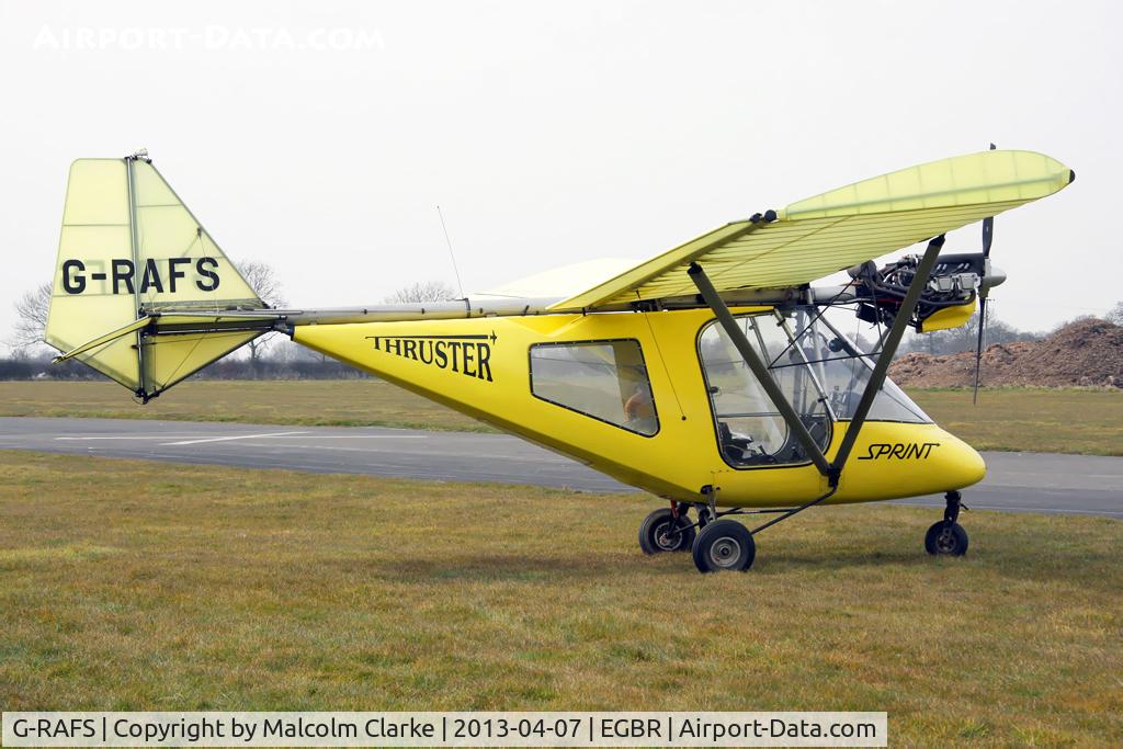 G-RAFS, 2004 Thruster T600N 450 C/N 0041-T600N-097, Thruster T-600N 450 at The Real Aeroplane Club's Spring Fly-In, Breighton Airfield, April 2013.