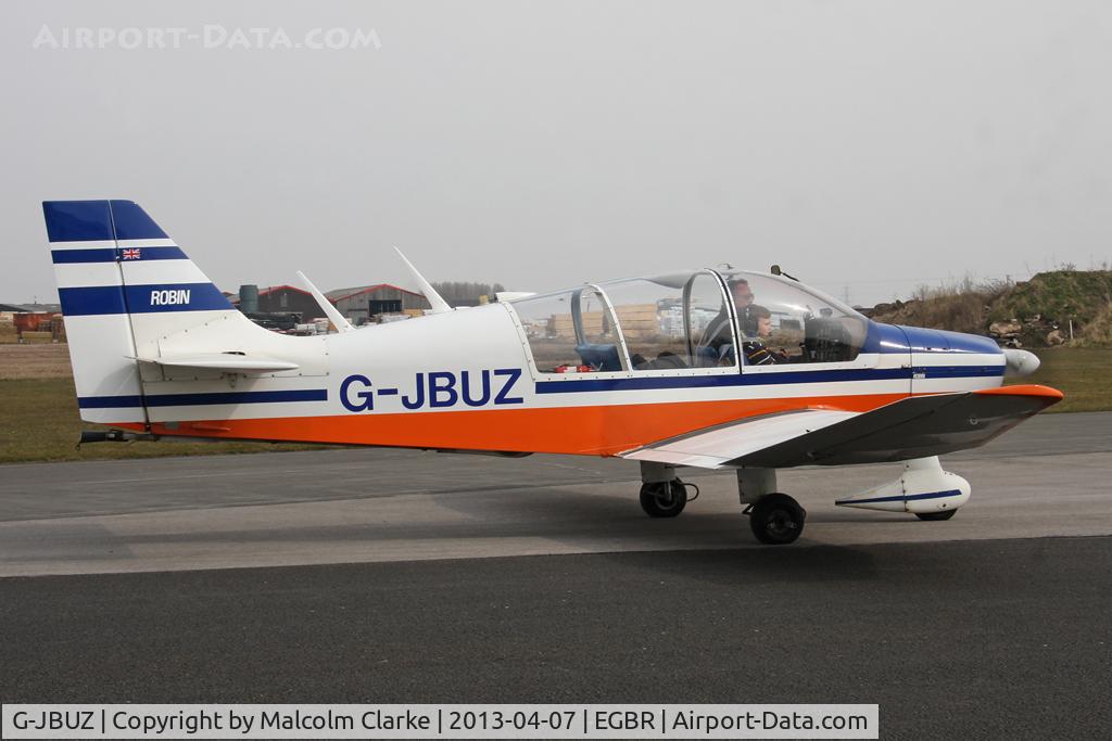 G-JBUZ, 1976 Robin DR-400-180R Remorqueur Regent C/N 1158, Robin DR-400-180R Remorqueur at The Real Aeroplane Club's Spring Fly-In, Breighton Airfield, April 2013.
