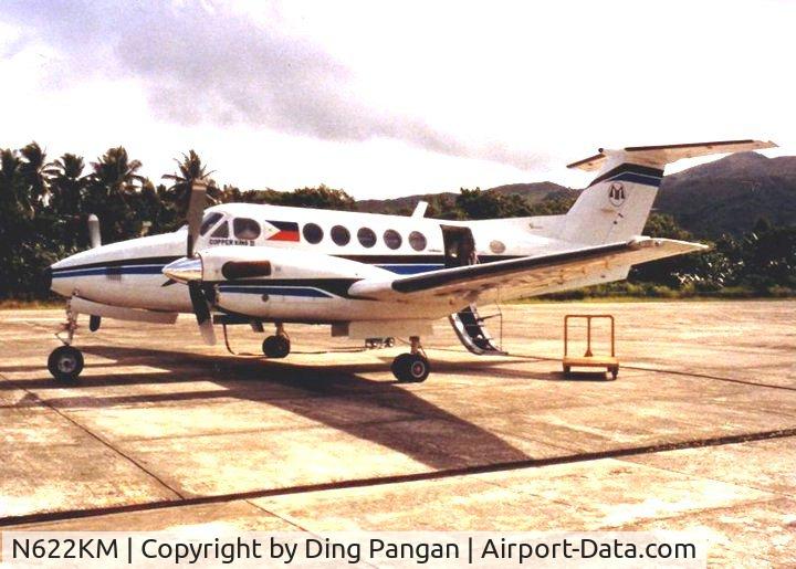 N622KM, 1981 Beech Super King Air 200 C/N BB-491, BB491 was registered in the Philippines as RP-C243, owned by Marcopper Mining Corp.  Photo taken at Marcopper Airstrip at Tapian, Marinduque, Philippines circa 1980's.