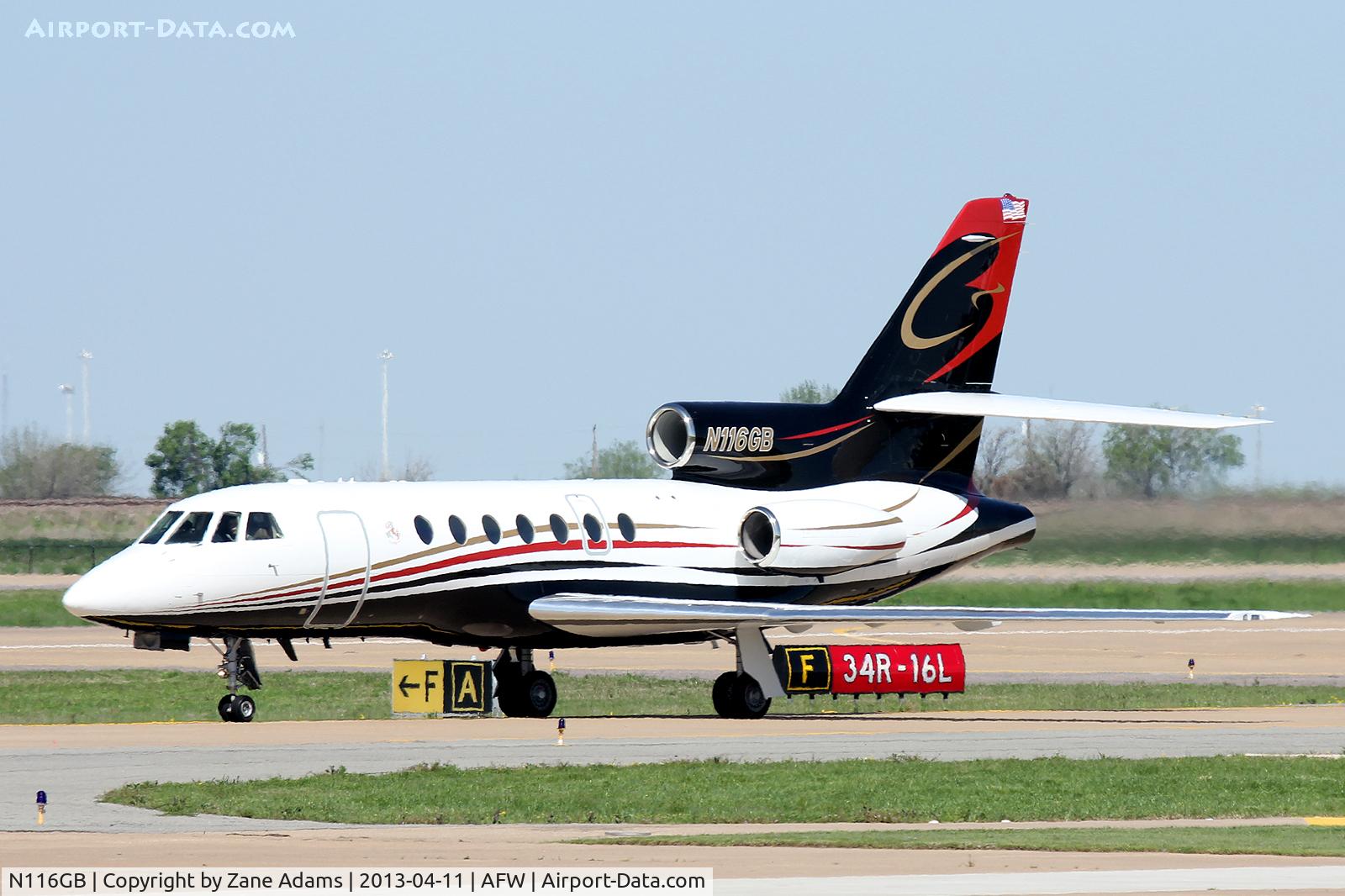 N116GB, 1987 Dassault Falcon 50 C/N 182, NASCAR traffic at Alliance Airport - Fort Worth, TX