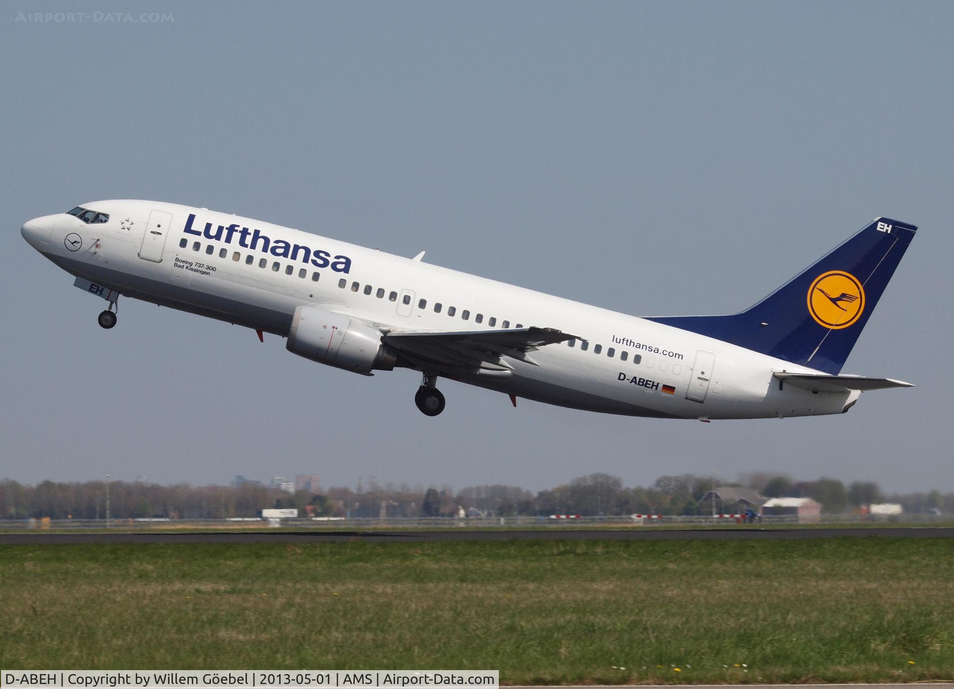 D-ABEH, 1991 Boeing 737-330 C/N 25242, Take off from runway 36L of Schiphol Airport