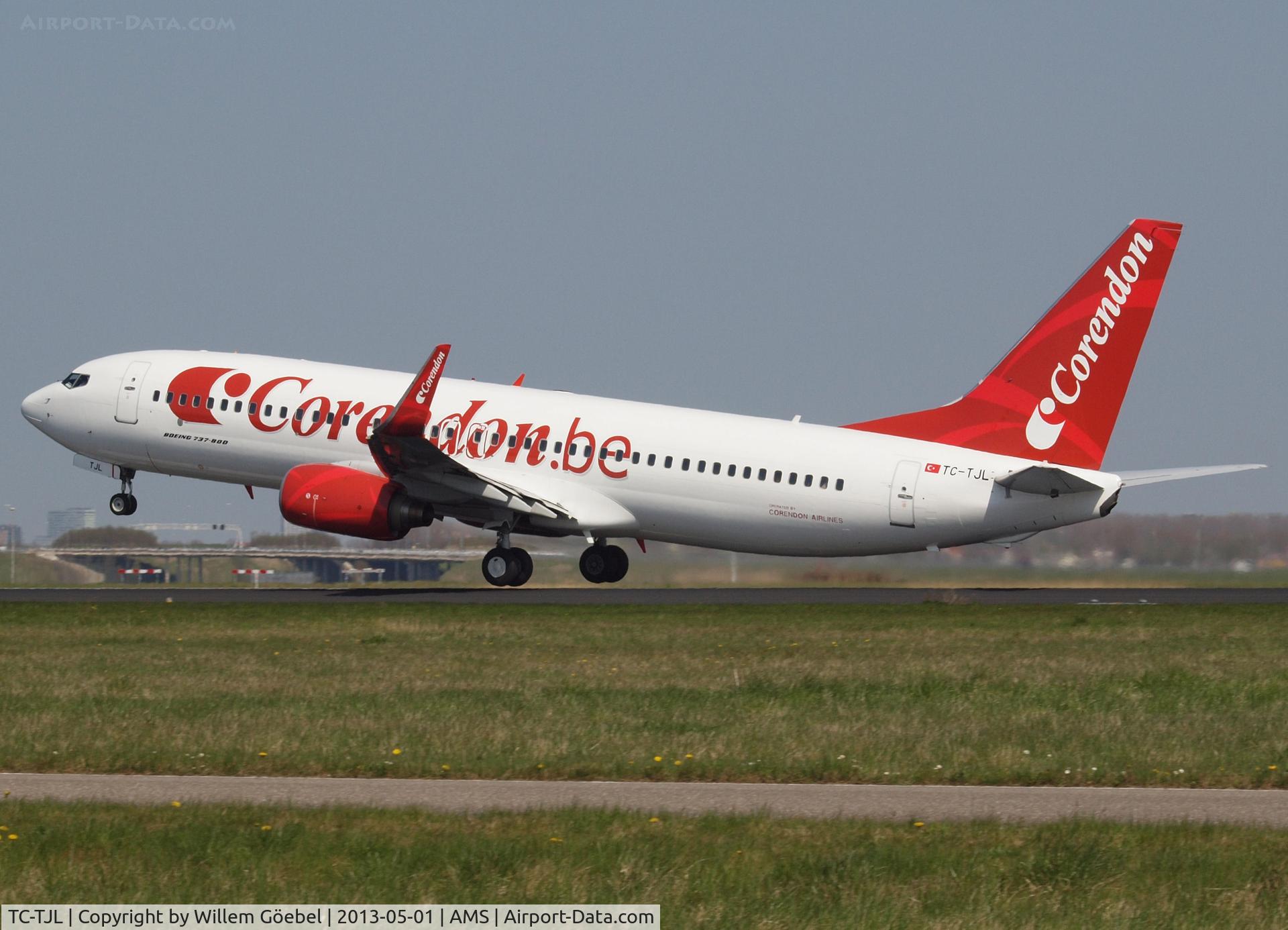 TC-TJL, 2003 Boeing 737-86J C/N 32920, Take off from runway 36L of Schiphol Airport