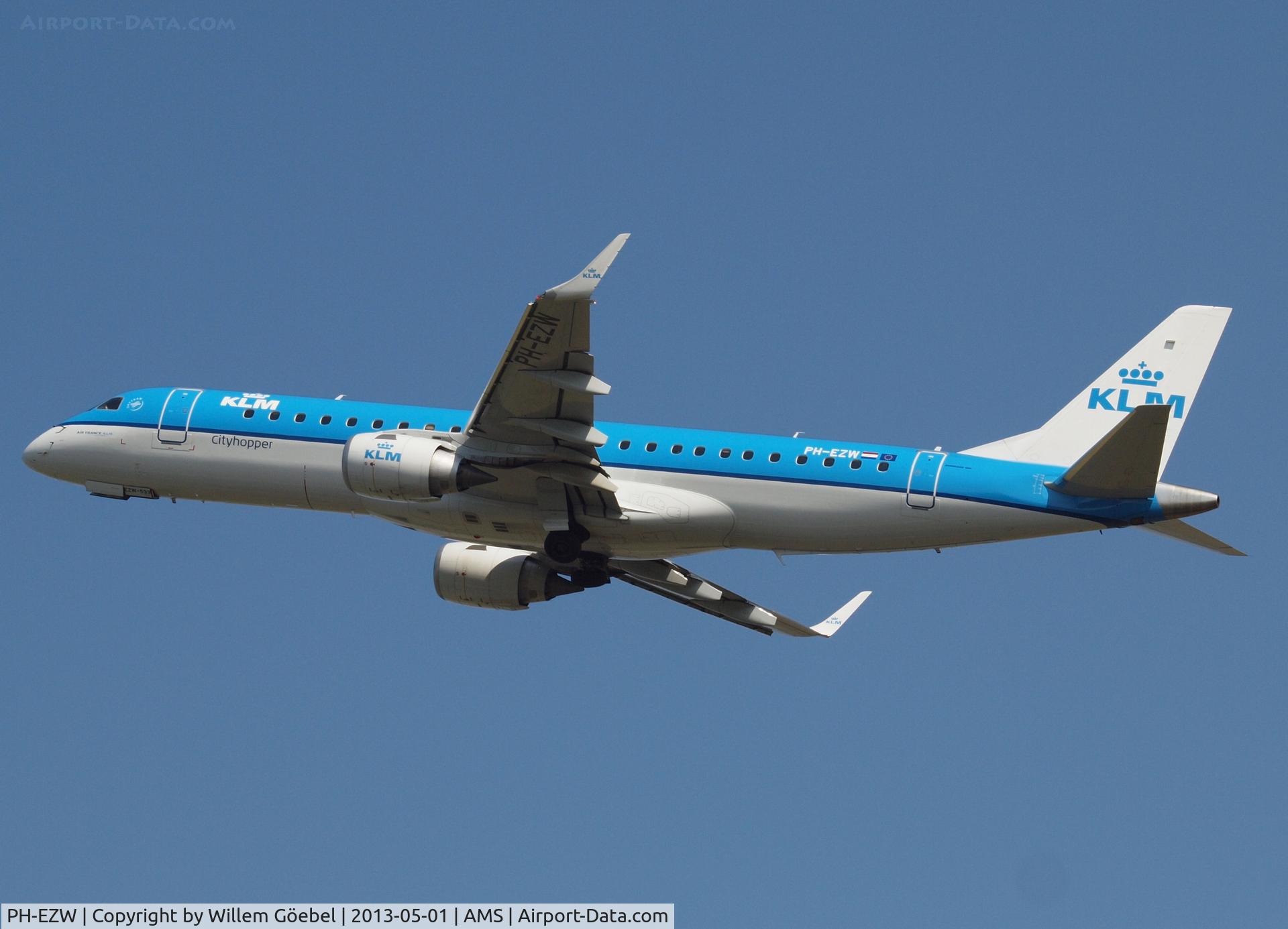 PH-EZW, 2012 Embraer 190LR (ERJ-190-100LR) C/N 19000533, Take off from runway 36L of Schiphol Airport