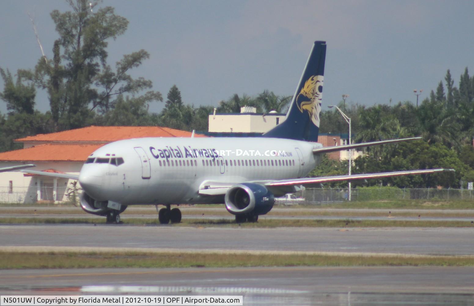 N501UW, 1985 Boeing 737-301 C/N 23231, Capital Airways 737-300 (airline that never did start up)