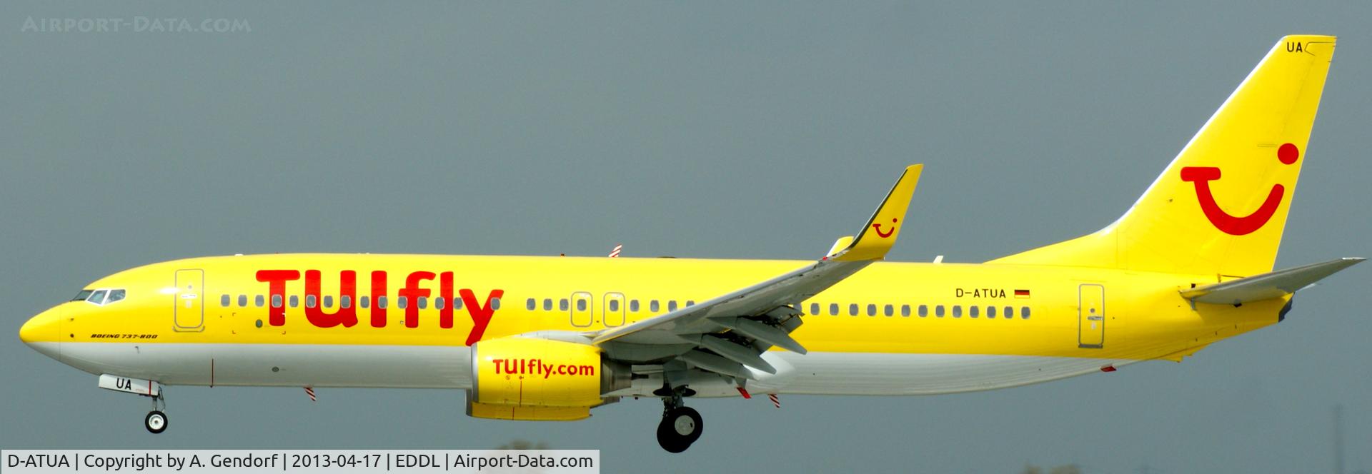 D-ATUA, 2010 Boeing 737-8K5 C/N 37245, TUIfly, seen here landing at Düsseldorf Int´l (EDDL)