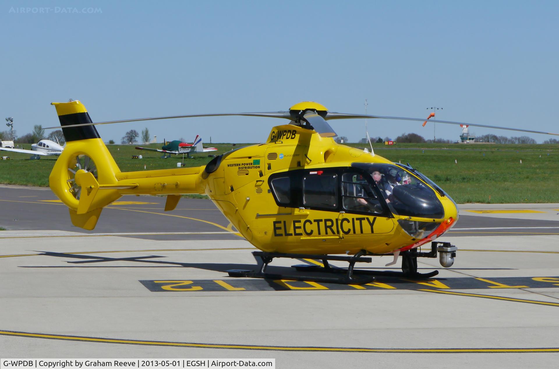 G-WPDB, 1999 Eurocopter EC-135P-1 C/N 0112, Parked at Norwich.