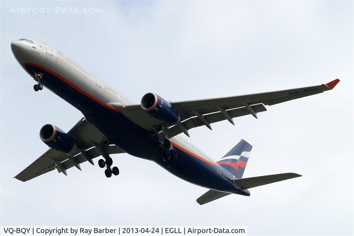 VQ-BQY, 2011 Airbus A330-343X C/N 1247, Airbus A330-343 [1247] (Aeroflot Russian Airlines) Home~G 24/04/2013