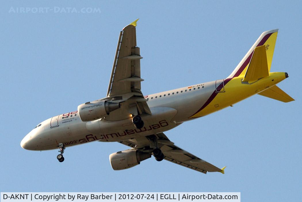 D-AKNT, 2005 Airbus A319-112 C/N 2607, Airbus A319-112 [2607] (Germanwings) Home~G 24/07/2012