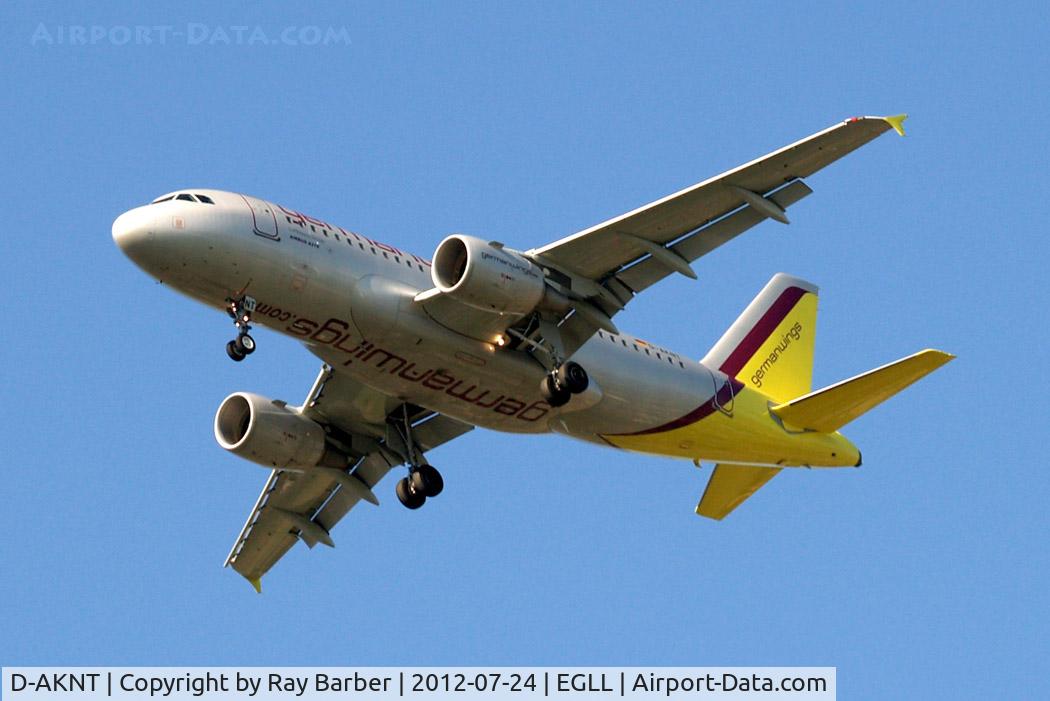 D-AKNT, 2005 Airbus A319-112 C/N 2607, Airbus A319-112 [2607] (Germanwings) Home~G 24/07/2012