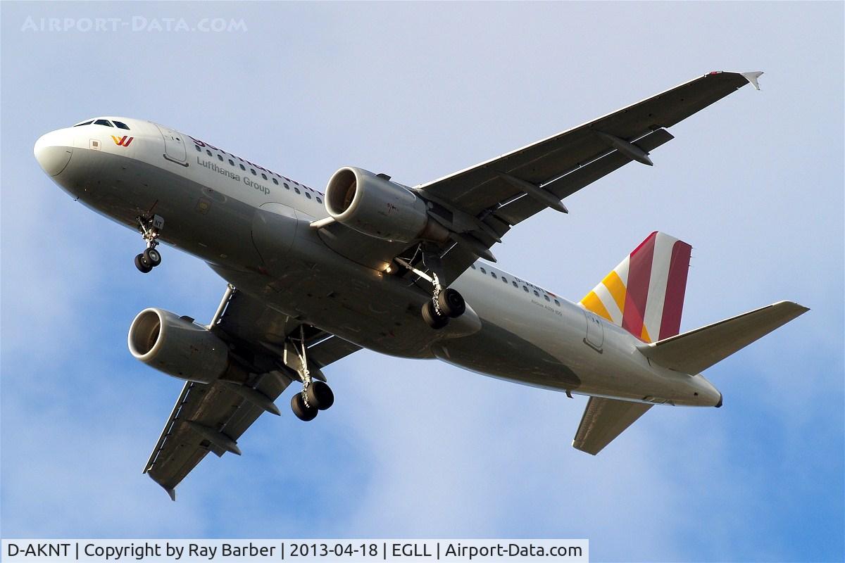 D-AKNT, 2005 Airbus A319-112 C/N 2607, Airbus A319-112 [2607] (Germanwings) Home~G 18/04/2013