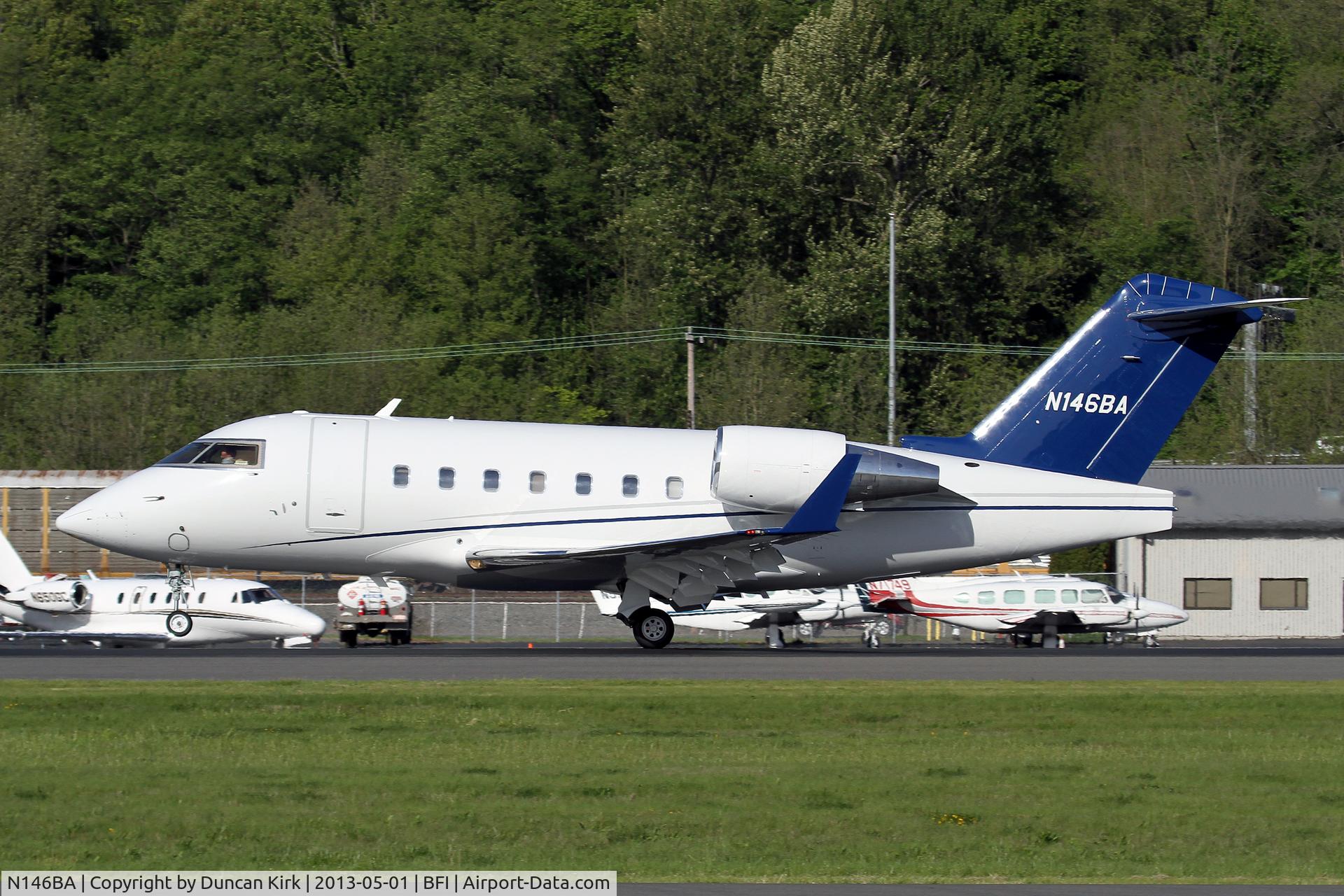 N146BA, 1996 Canadair Challenger 604 (CL-600-2B16) C/N 5327, BFI arrival on a sunny afternoon
