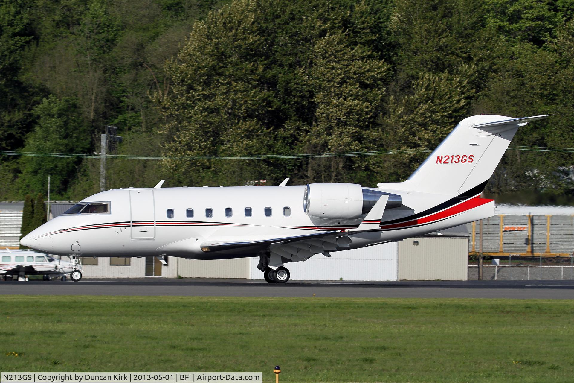 N213GS, 1991 Canadair Challenger 601-3A (CL-600-2B16) C/N 5101, One of many daily corporate movements at BFI