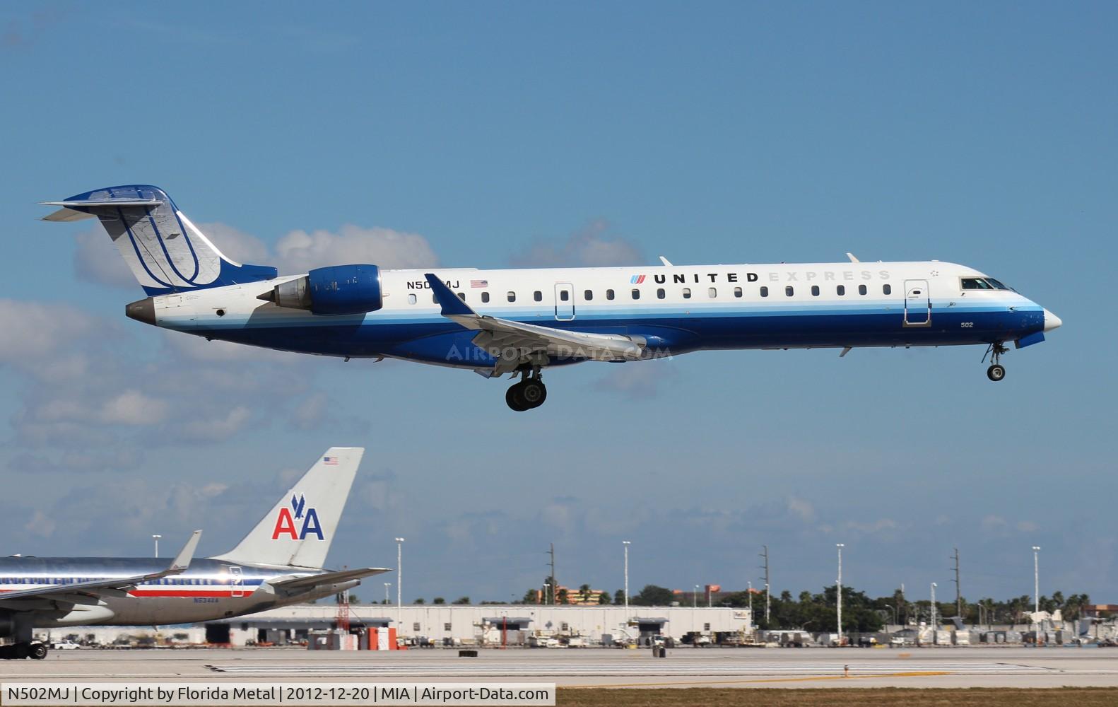 N502MJ, 2002 Bombardier CRJ-700 (CL-600-2C10) Regional Jet C/N 10050, United Express CRJ-700
