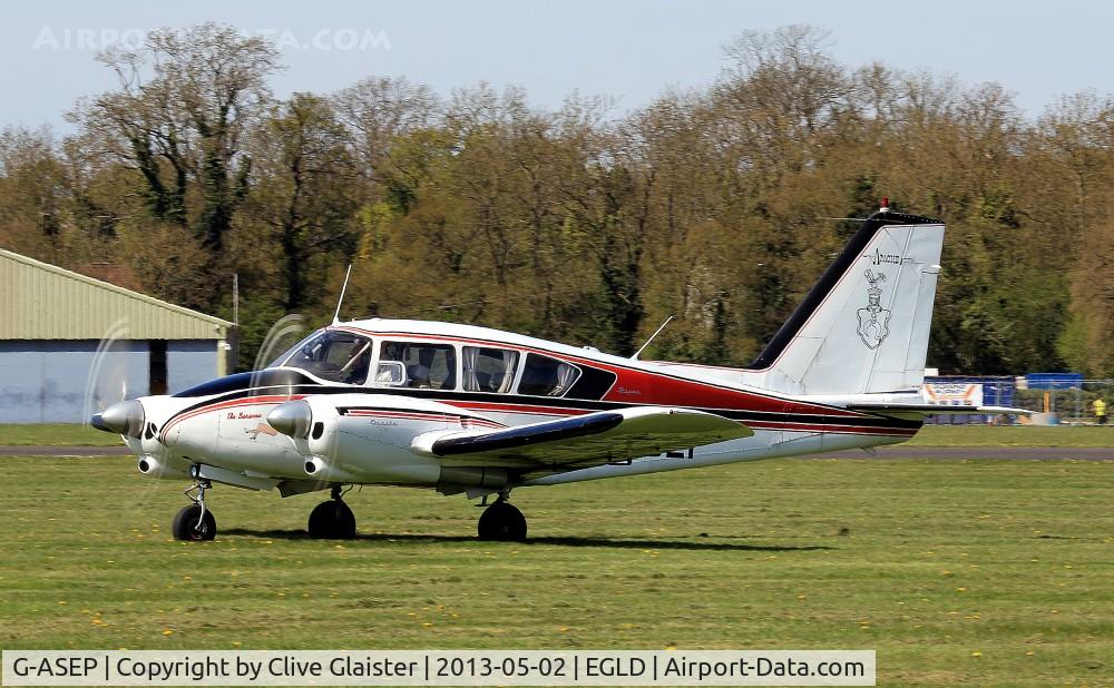 G-ASEP, 1963 Piper PA-23-235 Apache C/N 27-541, Originally owned to, C.S.E. Aviation Ltd in January 1963 and currently with, Air Warren Ltd since April 1990.