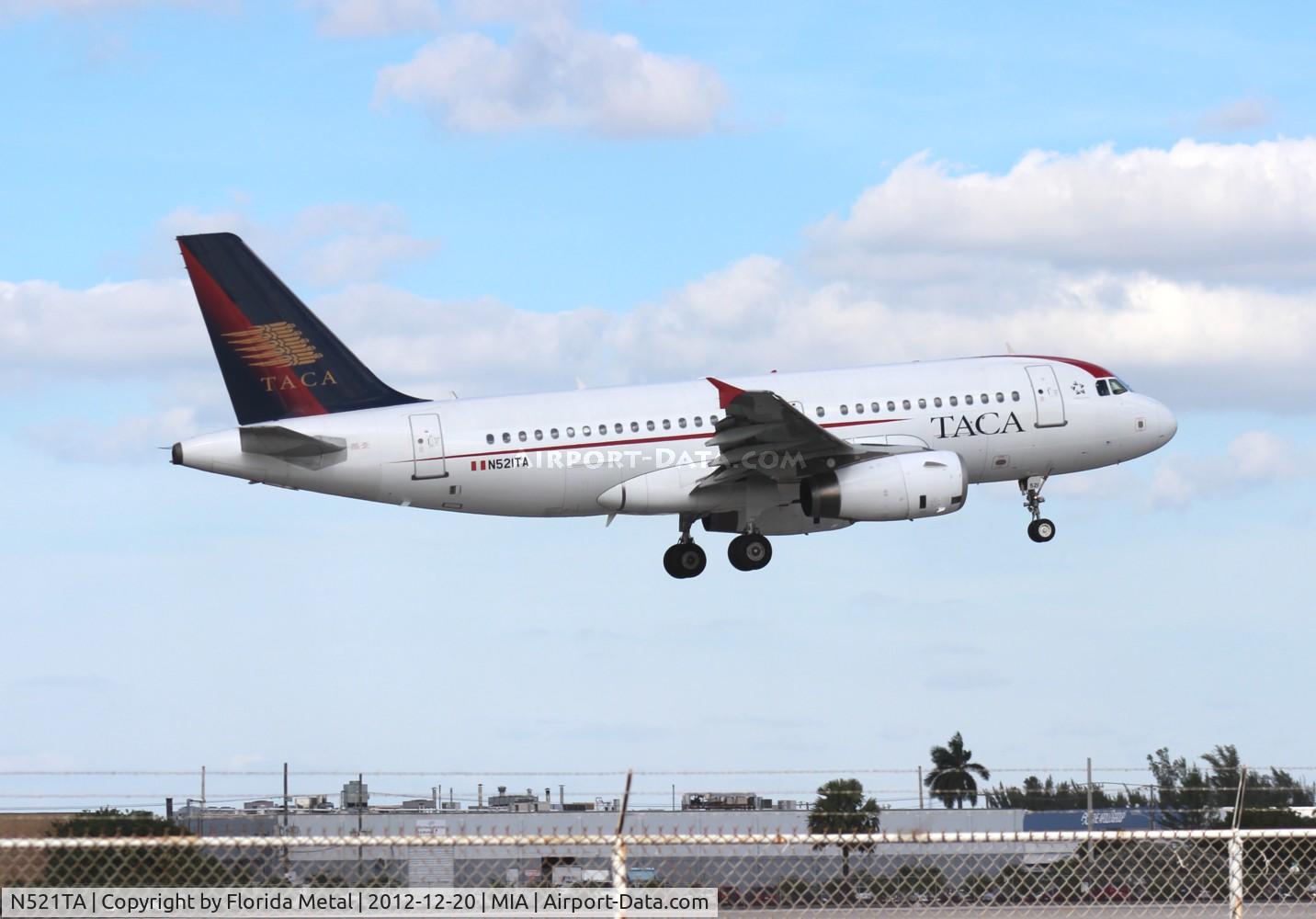 N521TA, 2007 Airbus A319-132 C/N 3276, Taca A319
