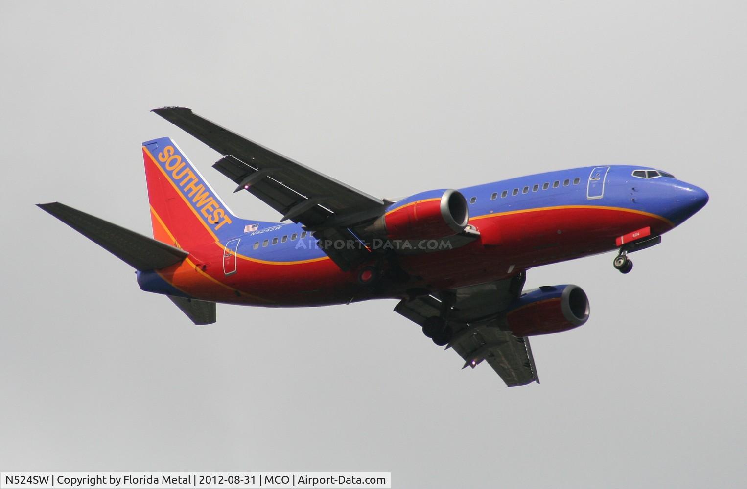 N524SW, 1992 Boeing 737-5H4 C/N 26566, Southwest 737-500