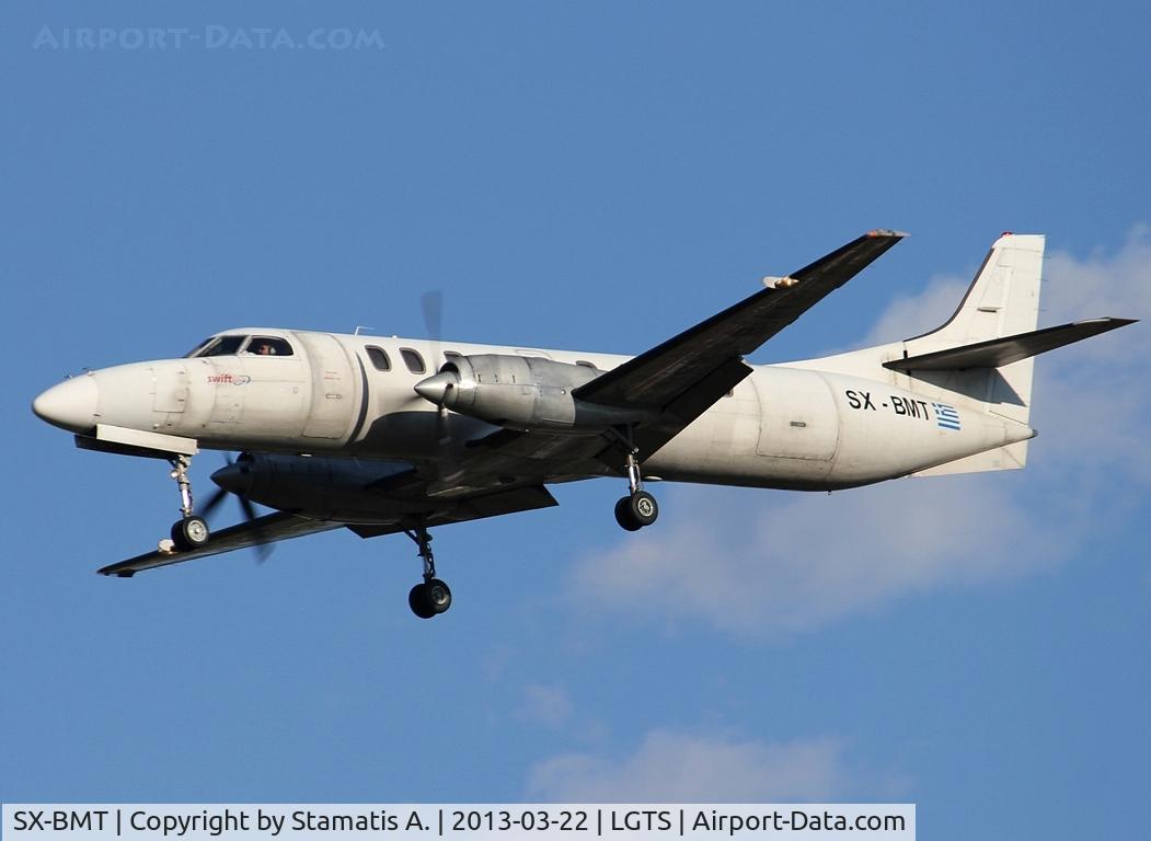 SX-BMT, 1987 Fairchild SA-227AC Metro III C/N AC-699, on finals for rwy 34 at Thessaloniki Makedonia airport