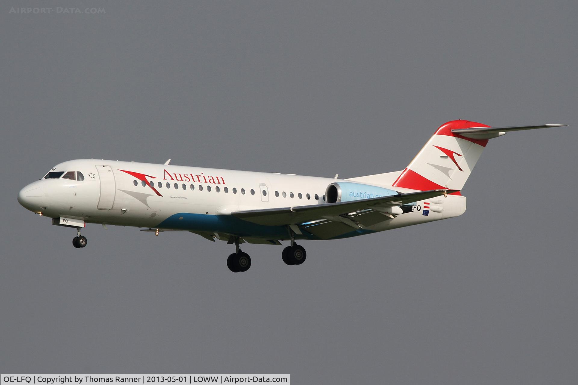 OE-LFQ, 1996 Fokker 70 (F-28-0070) C/N 11568, Austrian Fokker 70