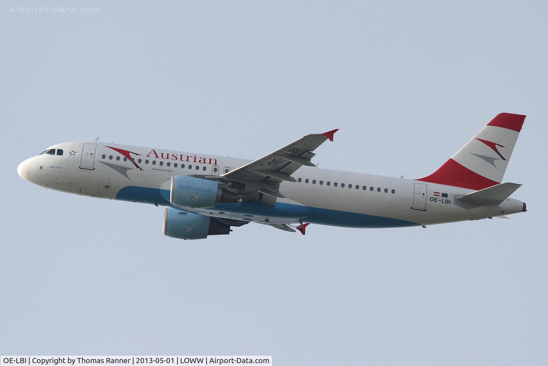 OE-LBI, 2003 Airbus A320-214 C/N 1937, Austrian Airbus A320