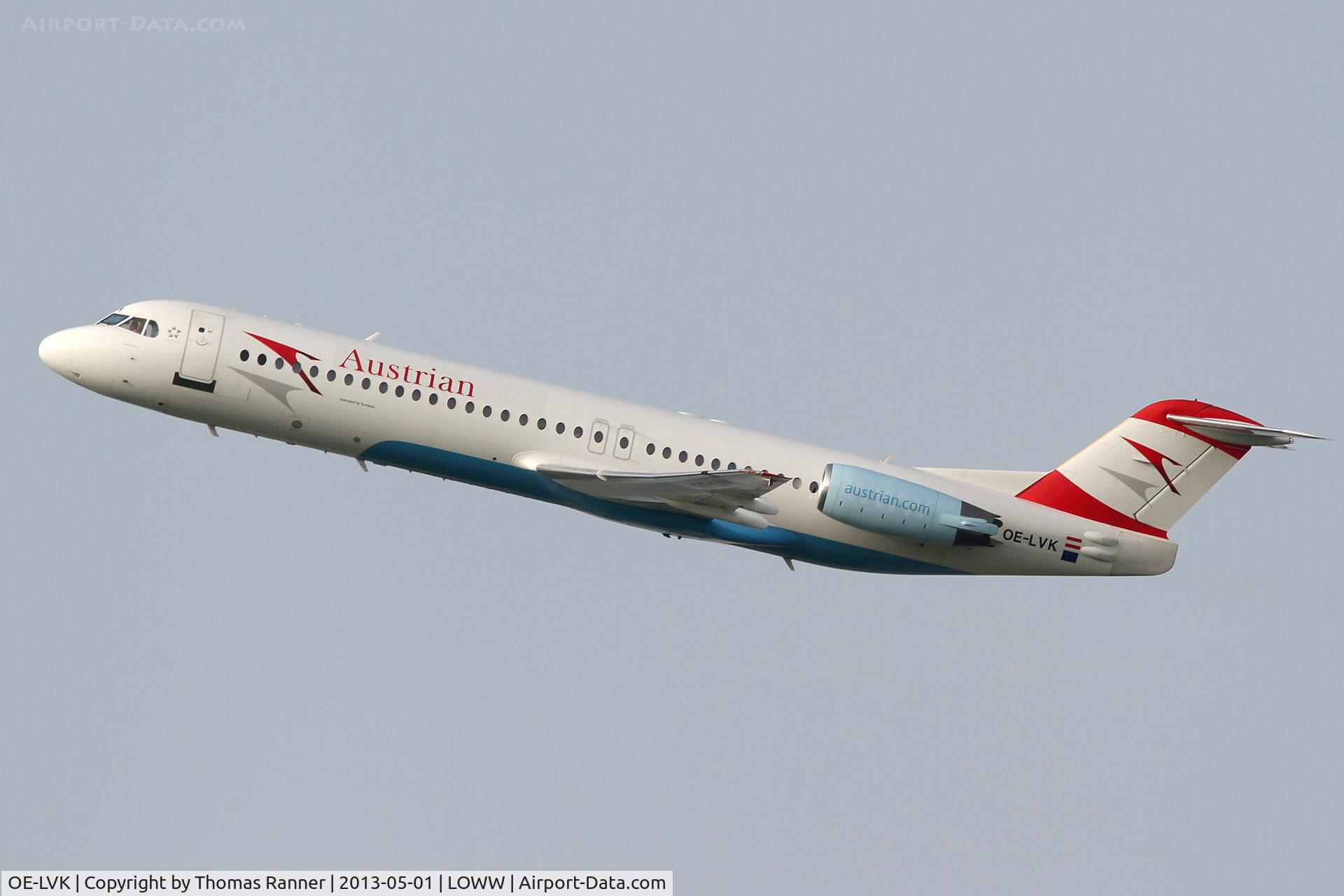 OE-LVK, 1992 Fokker 100 (F-28-0100) C/N 11397, Austrian Fokker 100