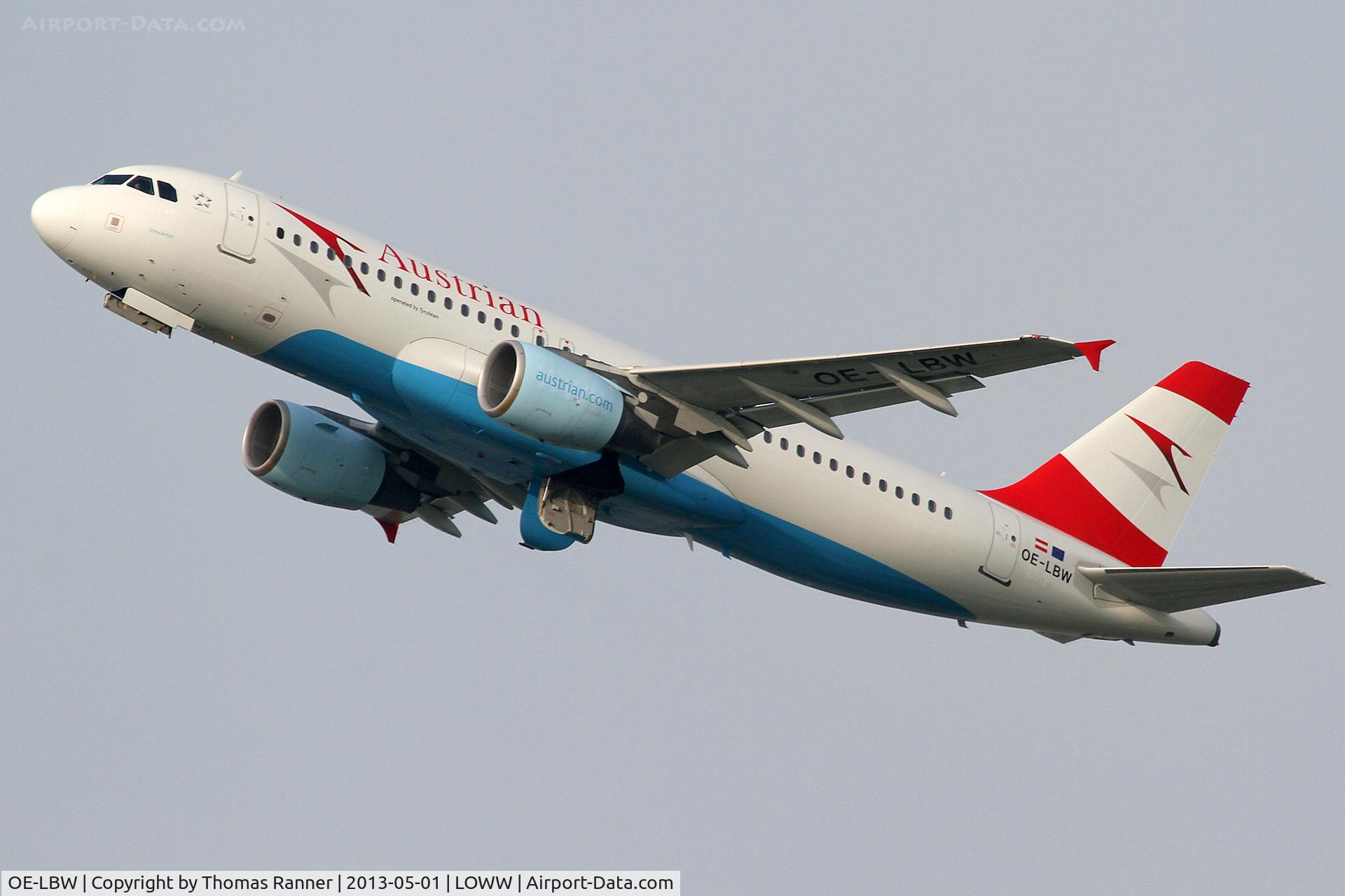 OE-LBW, 2001 Airbus A320-214 C/N 1678, Austrian Airbus A320