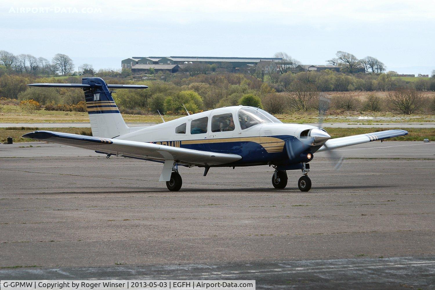 G-GPMW, 1980 Piper PA-28RT-201T Turbo Arrow IV Arrow IV C/N 28R-8031041, Visiting Turbo Cherokee Arrow IV.
Previously registered N3576V.