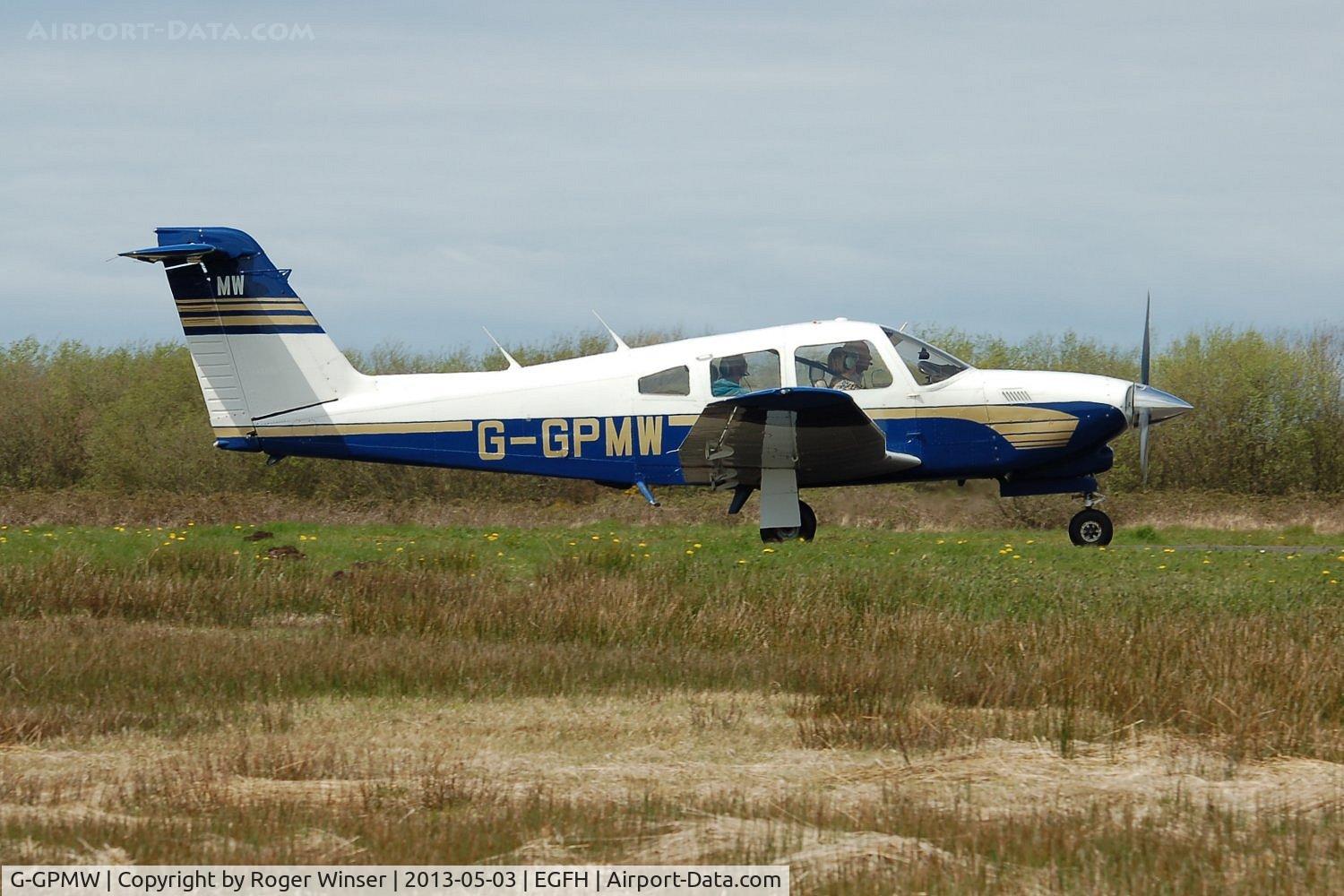G-GPMW, 1980 Piper PA-28RT-201T Turbo Arrow IV Arrow IV C/N 28R-8031041, Visiting Turbo Cherokee Archer IV taxying prior to departure.