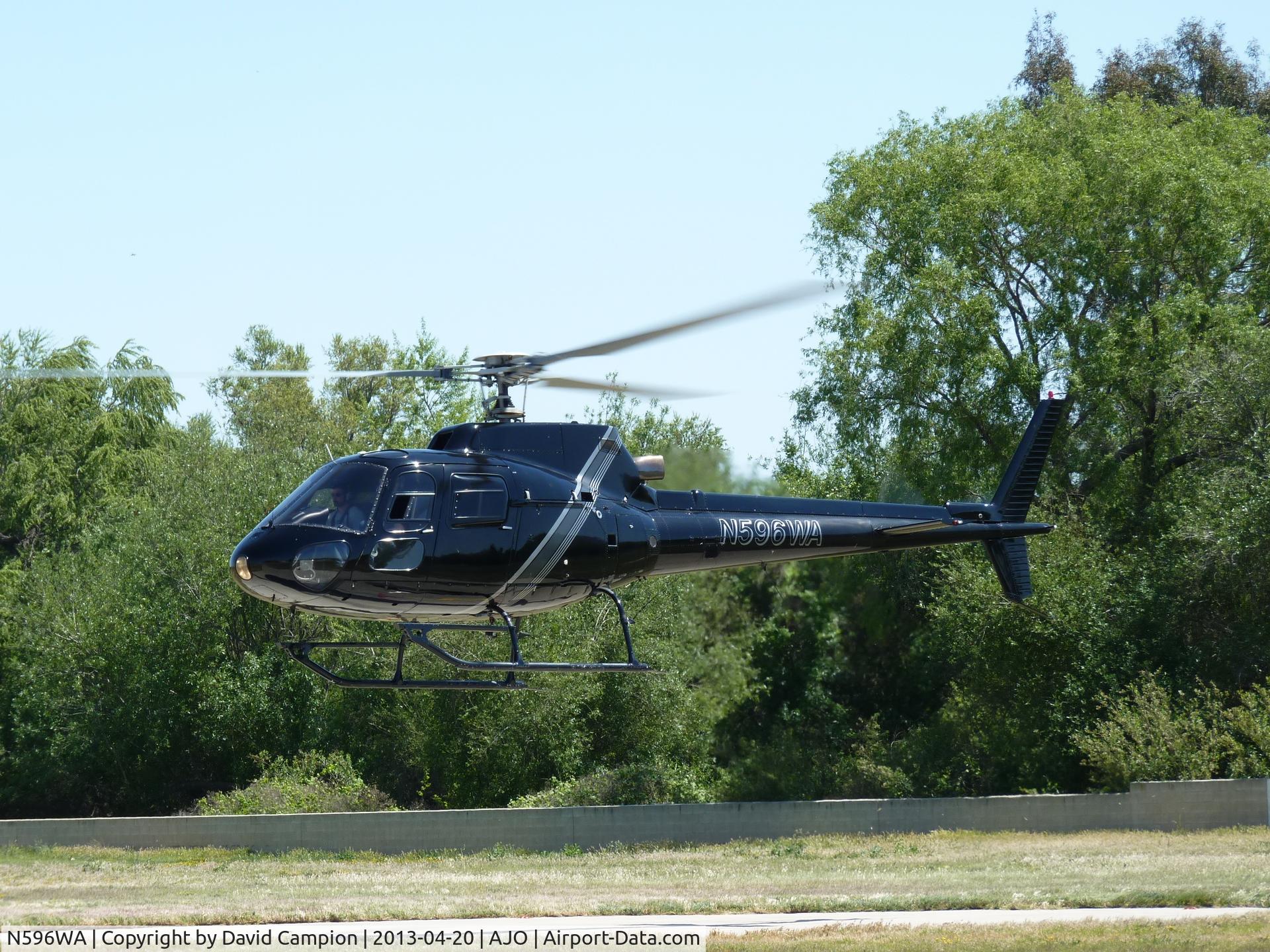 N596WA, 1990 Eurocopter AS-350BA Ecureuil C/N 2329, at Corona Municipal, CA
