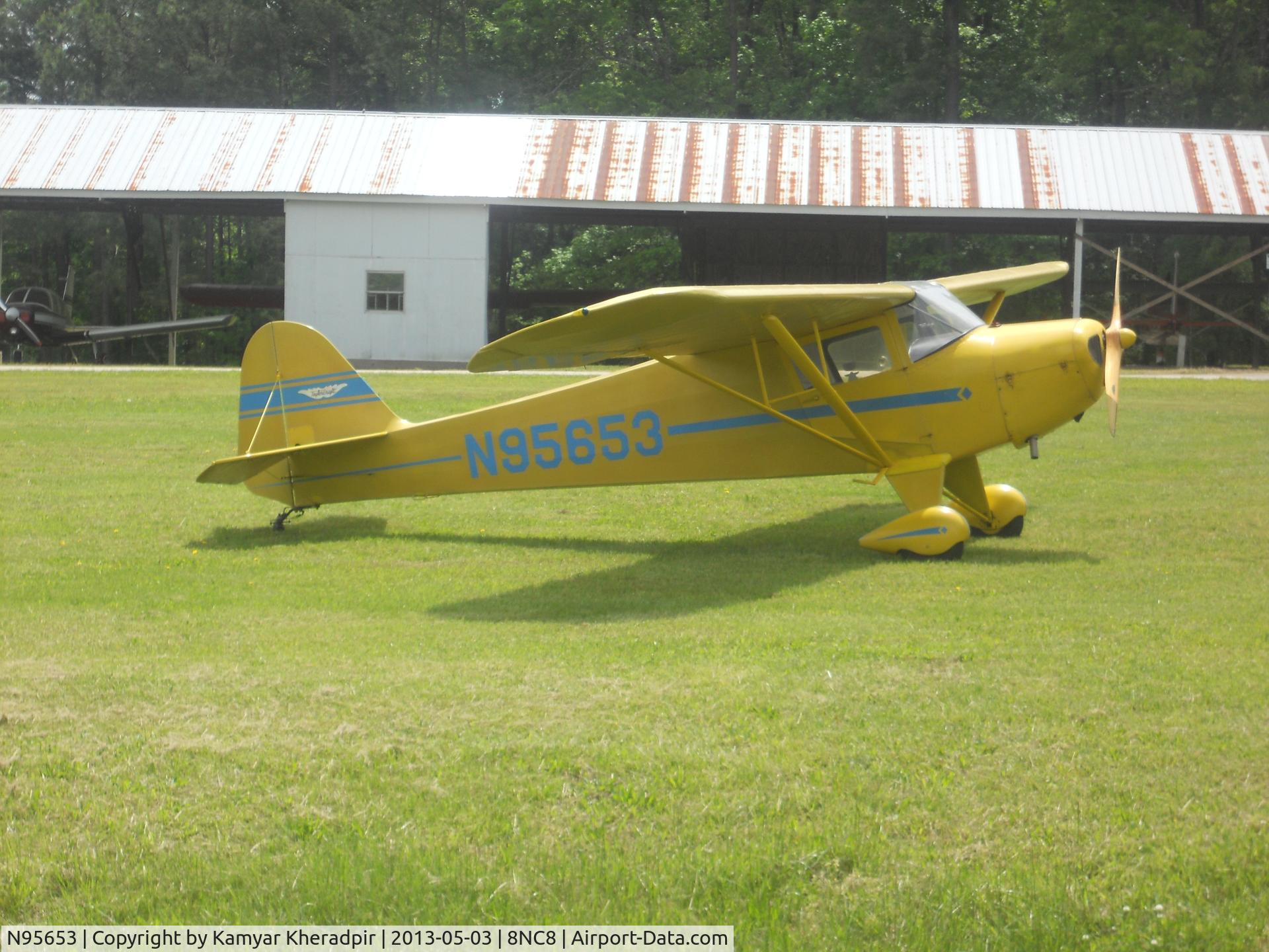 N95653, 1946 Taylorcraft BC12-D C/N 7953, Visiting  Durham NC