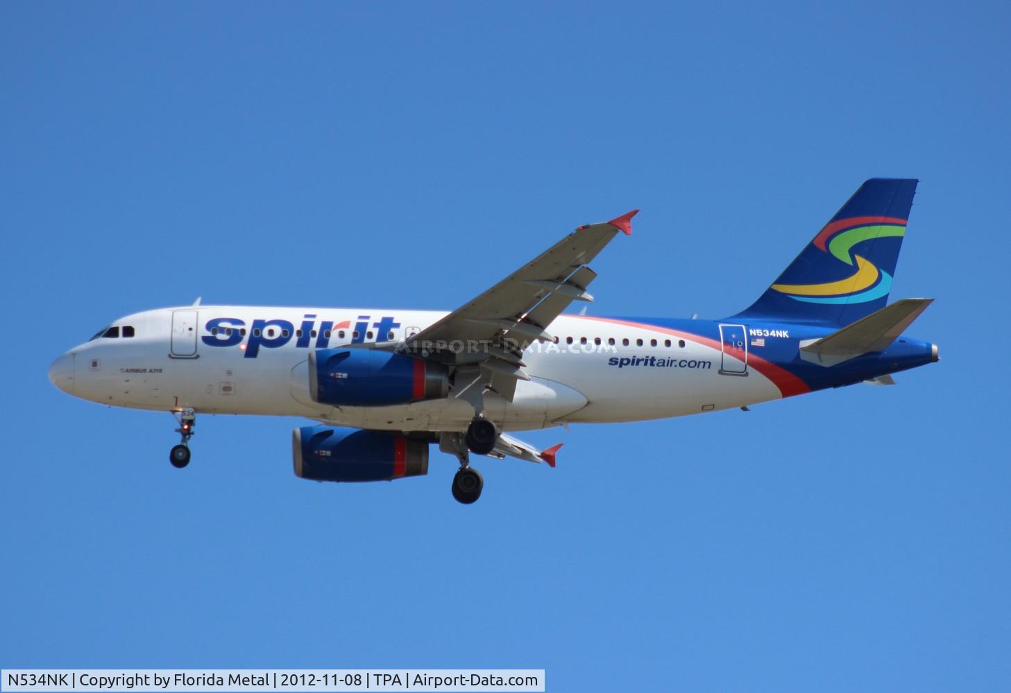 N534NK, 2008 Airbus A319-132 C/N 3395, Spirit A319