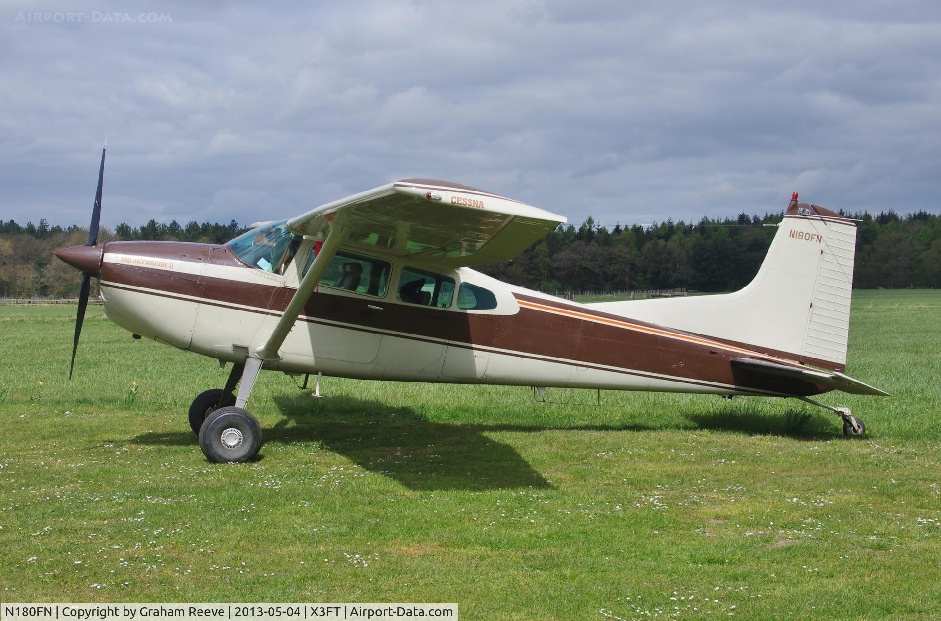 N180FN, 1981 Cessna 180 C/N 18053201, Parked at Felthorpe.