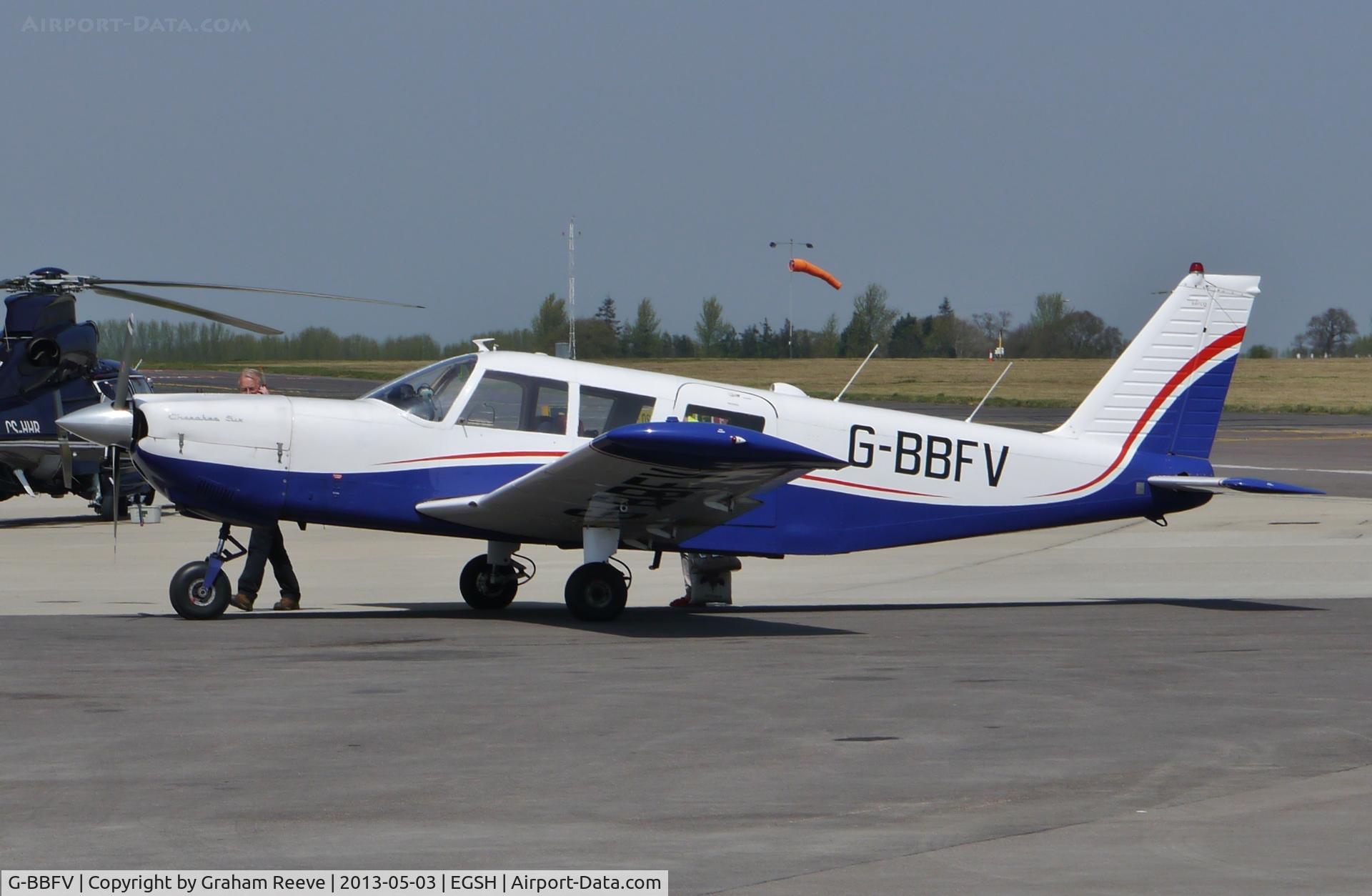 G-BBFV, 1966 Piper PA-32-260 Cherokee Six Cherokee Six C/N 32-778, Parked at Norwich.
