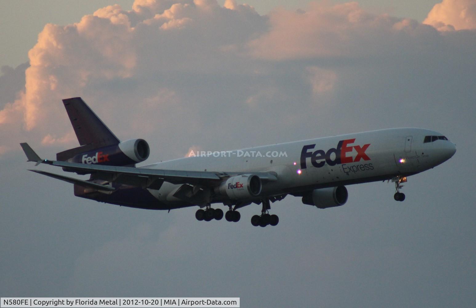 N580FE, 1993 McDonnell Douglas MD-11F C/N 48471, Fed Ex MD-11