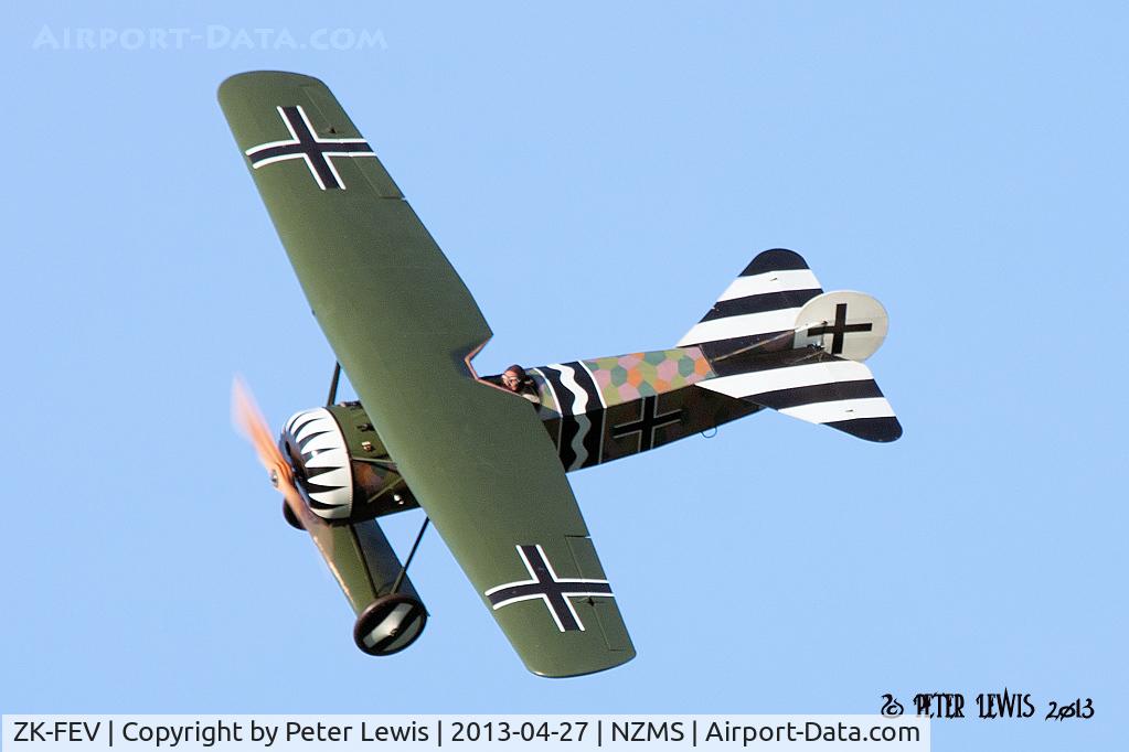 ZK-FEV, 2011 Fokker D-VIII Replica C/N E4 002, The Vintage Aviator Ltd., Masterton