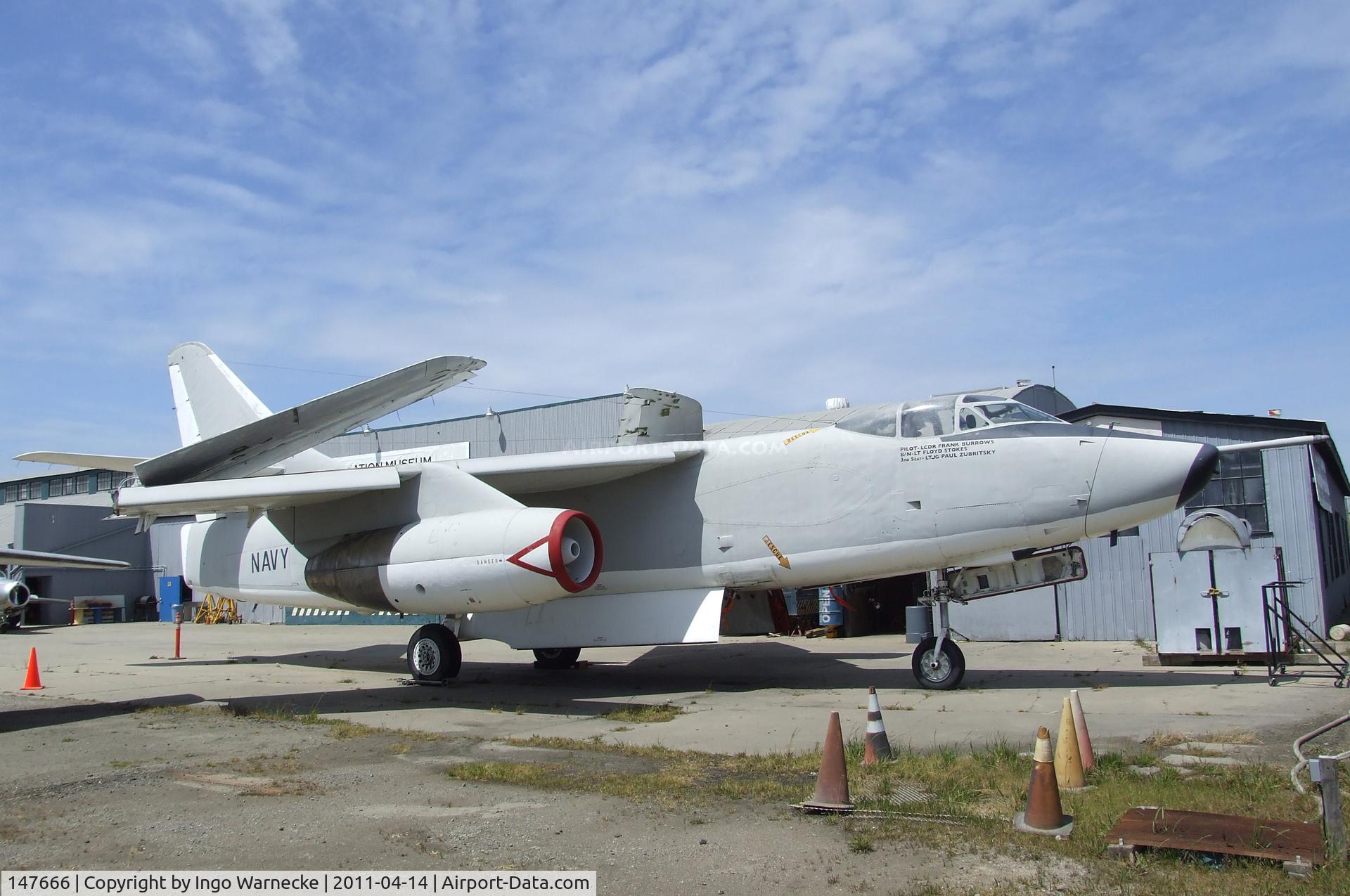 147666, Douglas KA-3B Skywarrior C/N 12430, Douglas KA-3B Skywarrior at the Oakland Aviation Museum, Oakland CA