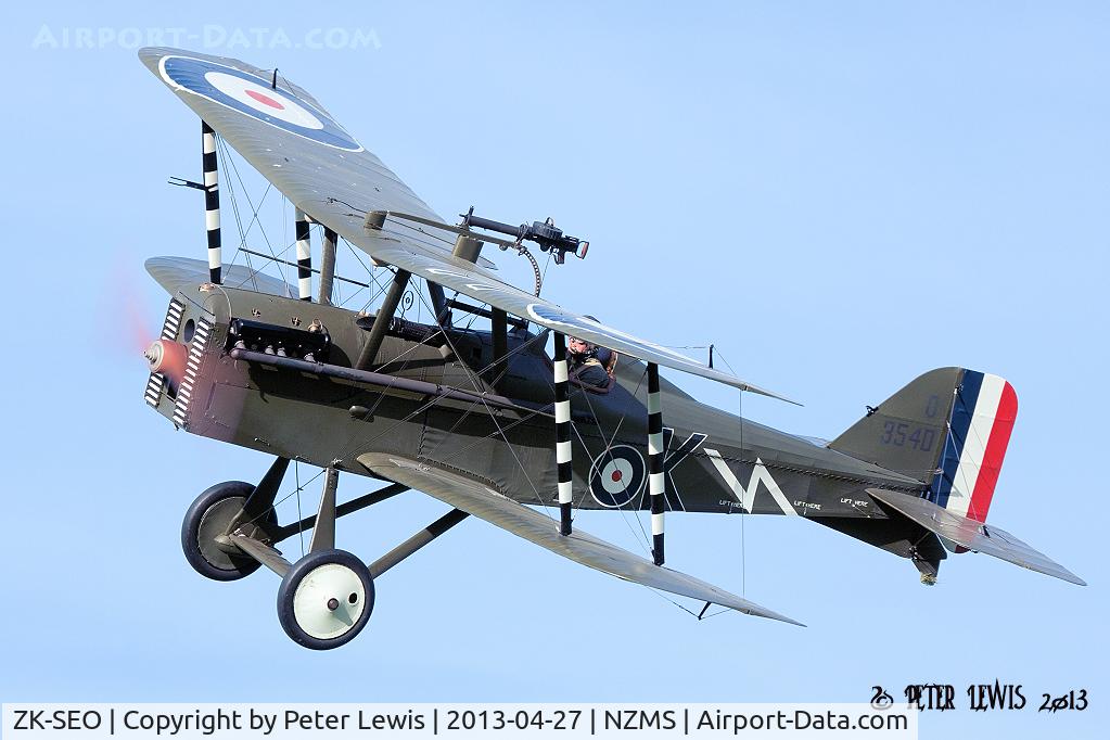 ZK-SEO, 2008 Royal Aircraft Factory SE-5A-1 Replica C/N WA18, The Vintage Aviator Ltd., Wellington