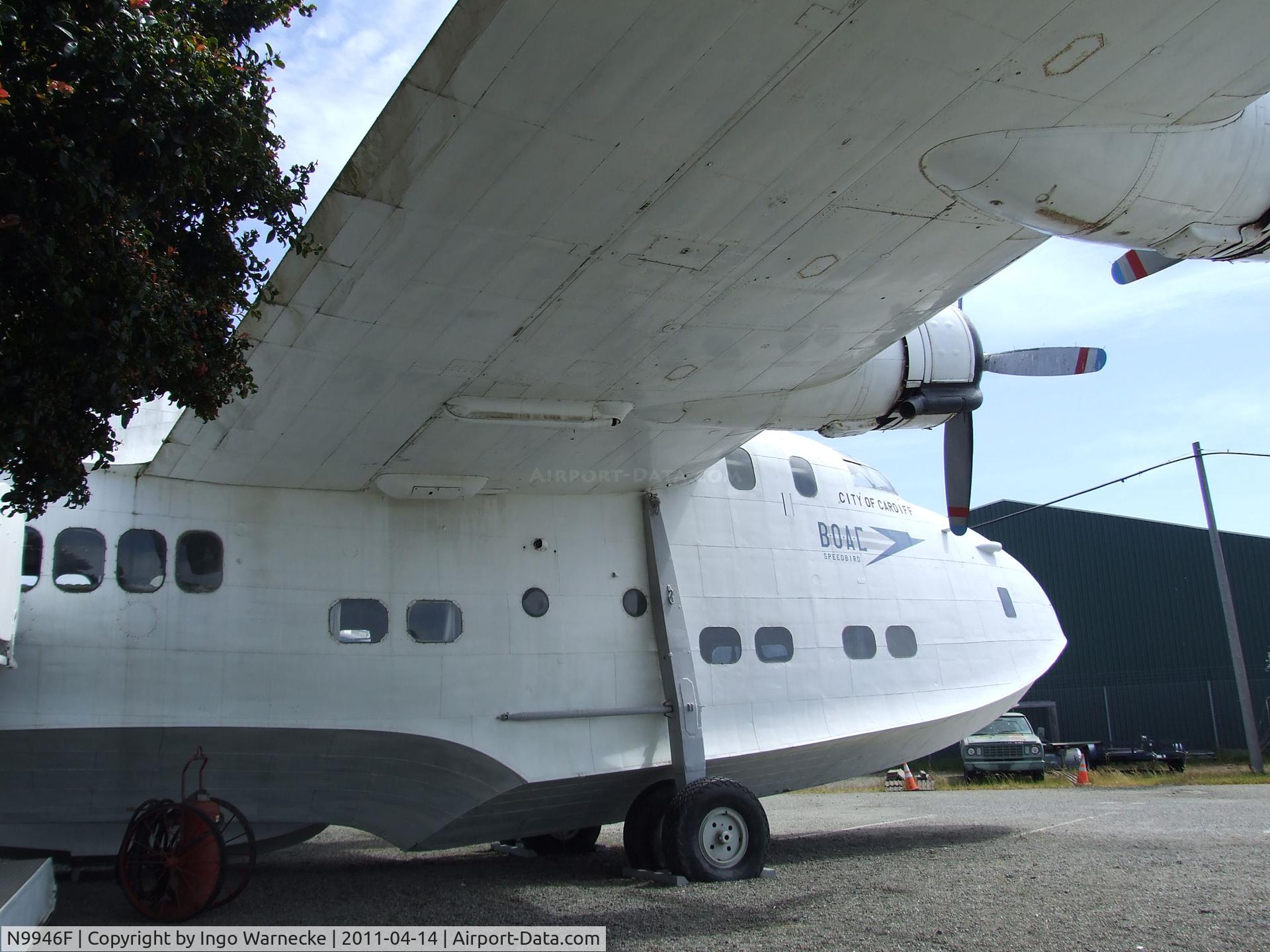 N9946F, 1950 Short S-45 Solent 3 C/N S1295, Short Solent Mk 3 (minus rudder) at the Oakland Aviation Museum, Oakland CA