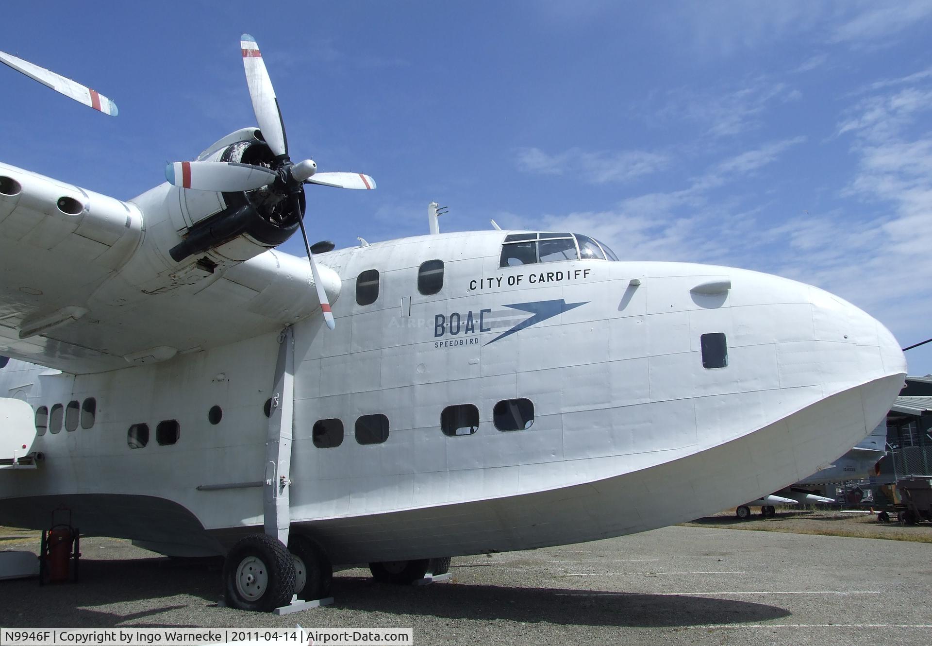 N9946F, 1950 Short S-45 Solent 3 C/N S1295, Short Solent Mk 3 (minus rudder) at the Oakland Aviation Museum, Oakland CA