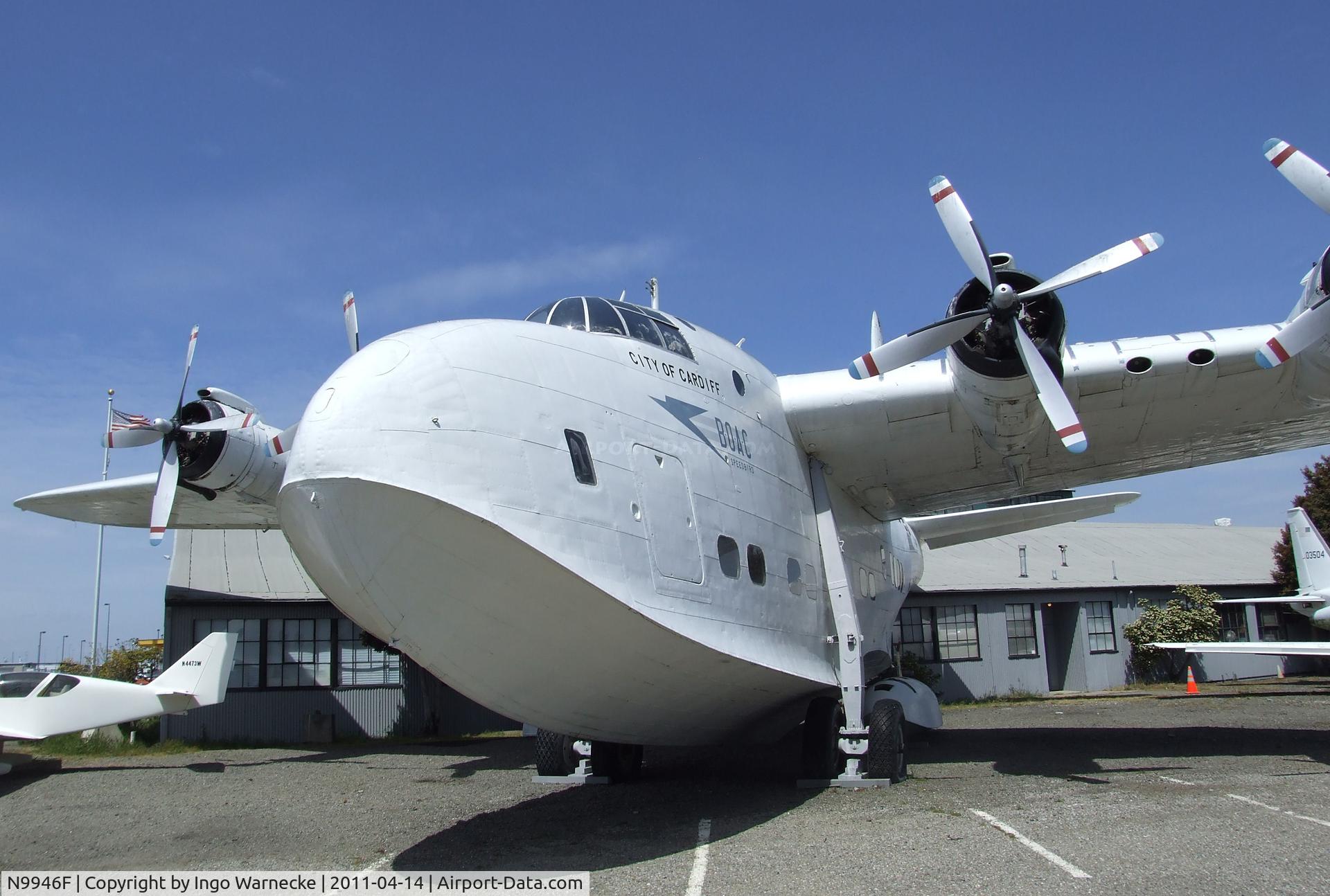 N9946F, 1950 Short S-45 Solent 3 C/N S1295, Short Solent Mk 3 (minus rudder) at the Oakland Aviation Museum, Oakland CA