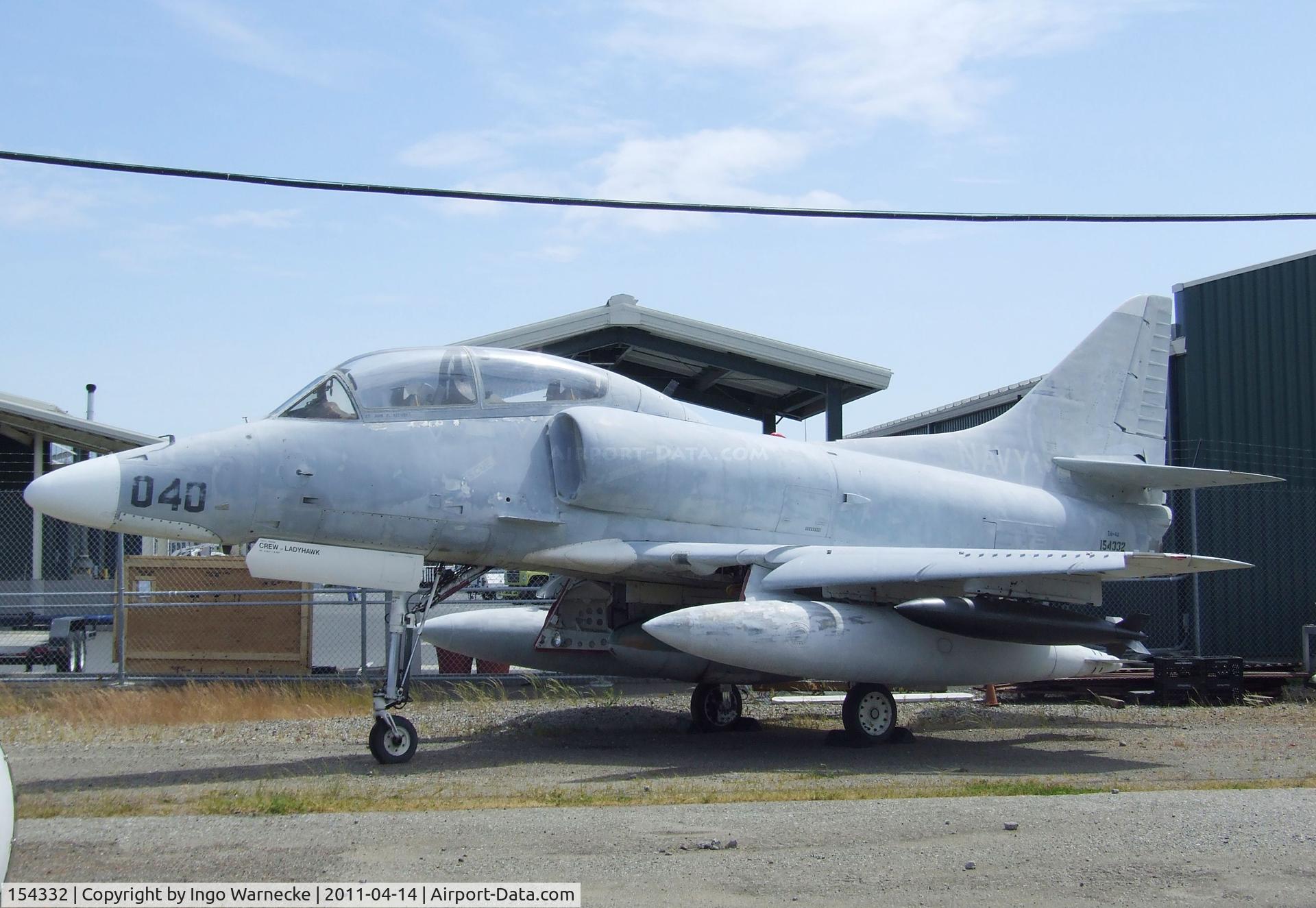 154332, Douglas TA-4J Skyhawk C/N 13720, Douglas TA-4J Skyhawk at the Oakland Aviation Museum, Oakland CA